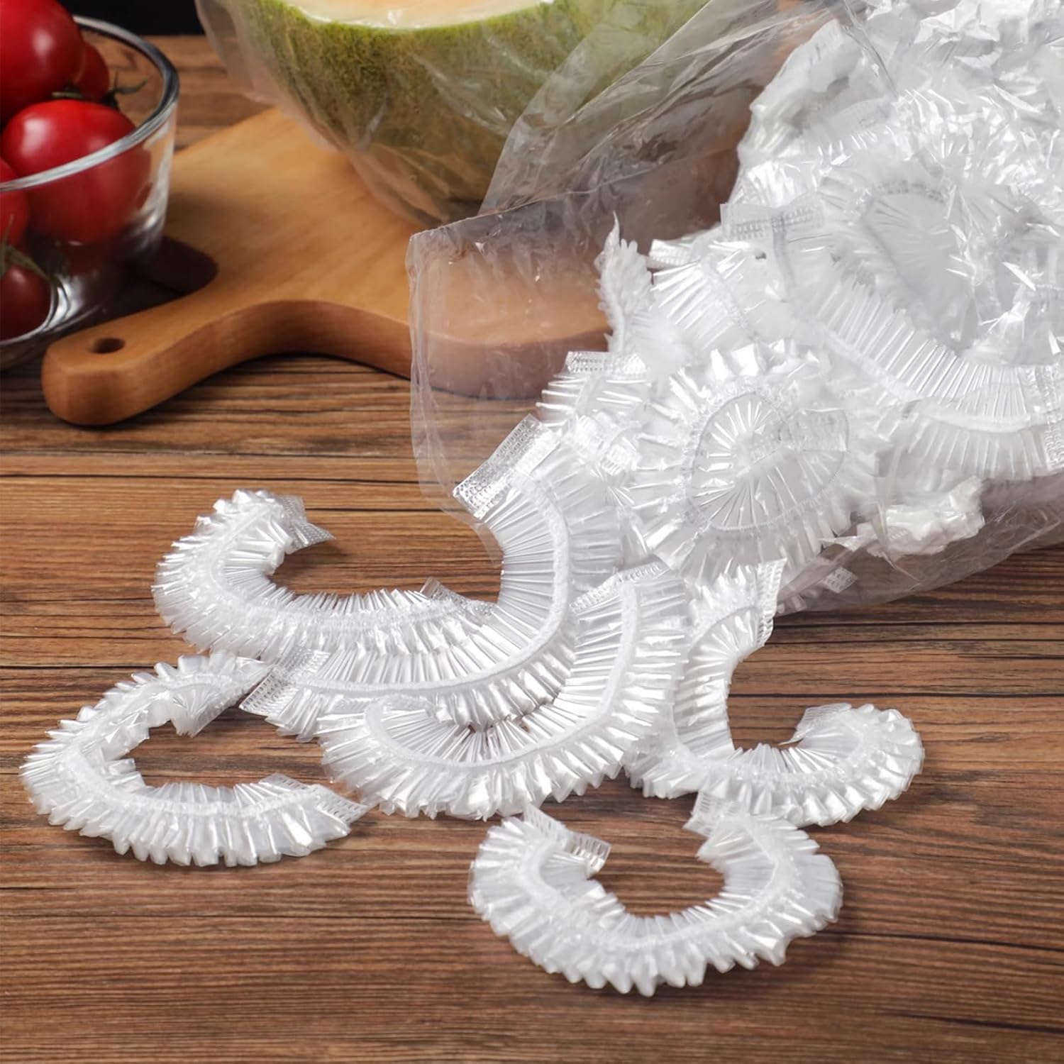 Bolsas de almacenamiento fresco, 300 fundas para alimentos, fundas elásticas reutilizables para almacenamiento de alimentos, sellado de plástico,