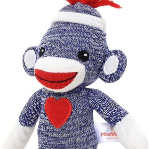 Made By Aliens Adorable mono calcetín de 6 pulgadas, el original juguete de peluche tradicional tejido a mano, regalo para niños, bebés, Made By Aliens Adorable mono calcetín de 6 pulgadas, el original juguete de peluche tradicional tejido a mano, regalo para niños, bebés,