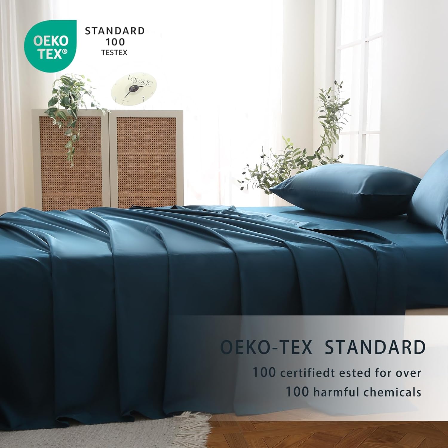 Bedlifes Sábanas refrescantes de 800 hilos 100% algodón egipcio, sábanas refrescantes suaves y transpirables de tejido satinado, sábanas de hotel de