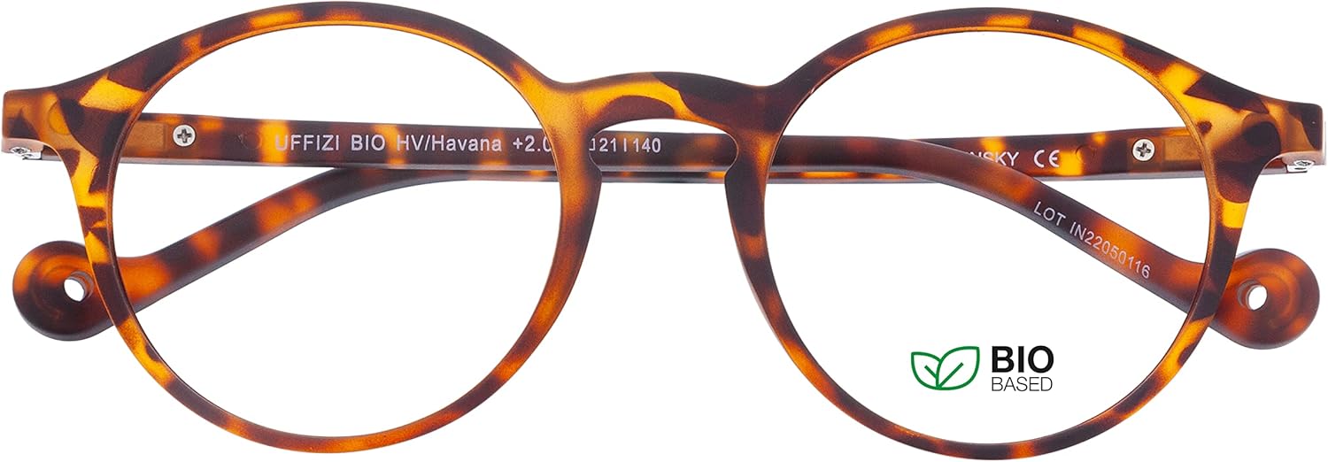 lentes de lectura para presbicia para lectores anti luz azul para hombre y mujer. Toque de goma, patillas flexibles y lentes antirreflectantes.