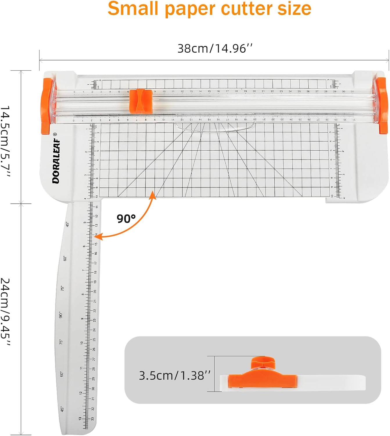 Cortador de papel portátil de 12 pulgadas, cortador de papel, herramienta de suministros para álbumes de recortes con regla lateral de protección