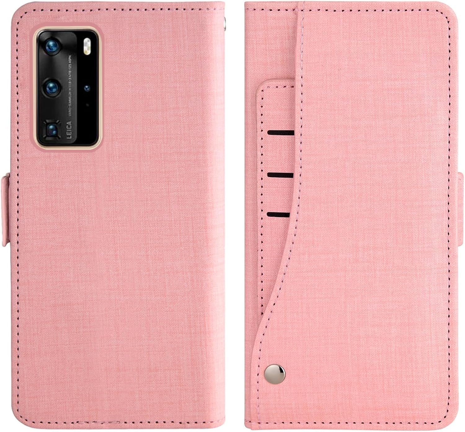 Asuwish Funda para teléfono Huawei P40 Pro con protector de pantalla de vidrio templado y correa para la muñeca, soporte para tarjeta de crédito,