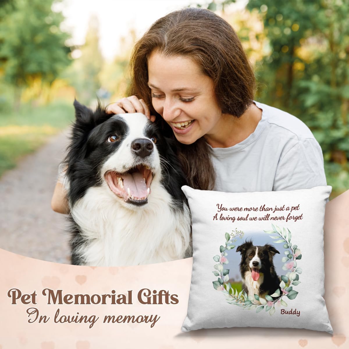 Pawfect House Almohadas personalizadas con texto en inglés “You were More Than Just a Pet (inserto incluido), regalos conmemorativos de Navidad por