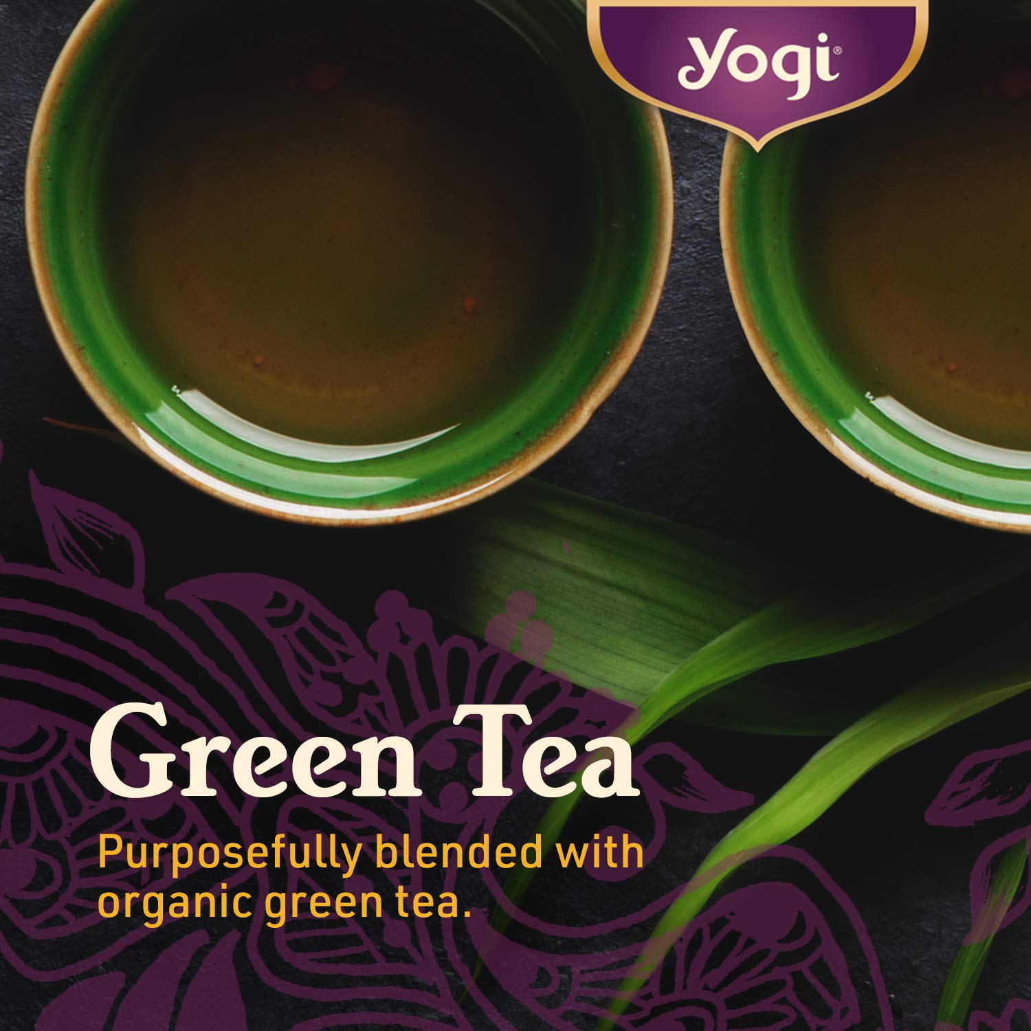 Yogi Tea Green Tea Blueberry Slim Life Tea  16 bolsas de té por paquete (4 paquetes)  Té orgánico para apoyar la resistencia y la energía  Incluye