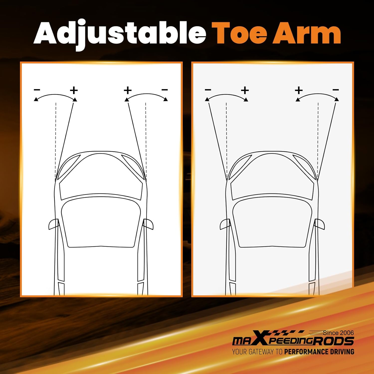 maXpeedingrods Puntera trasera para Nissan 350Z Z33 2003-2009, para Infiniti G35 2003-2007, punta trasera ajustable -2 a +2, gris
