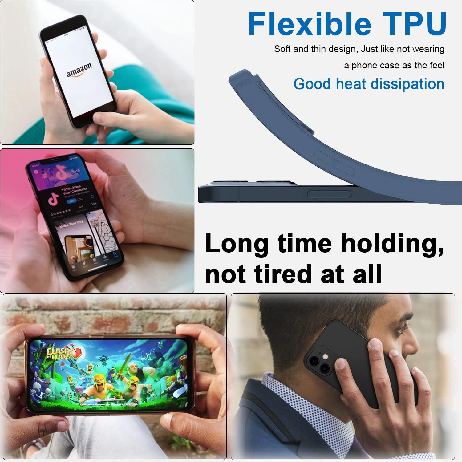 Funda compatible con iPhone 14 Pro con protección de cámara mejorada, funda de silicona mate para teléfono, a prueba de golpes, delgada, cubierta
