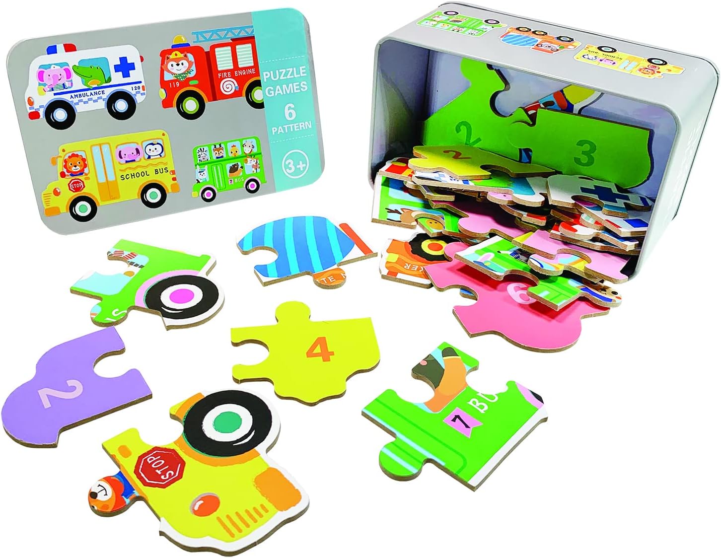 Streamline Imagined Puzzle en una lata (Animales de tráfico)
