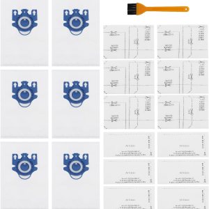 Paquete de 6 bolsas de repuesto 3D Airclean GN para bolsas de aspiradora Miele GN, Classic C1, C1 completo, C2 completo, C3, S227, S240, S270, S400, Paquete de 6 bolsas de repuesto 3D Airclean GN para bolsas de aspiradora Miele GN, Classic C1, C1 completo, C2 completo, C3, S227, S240, S270, S400,