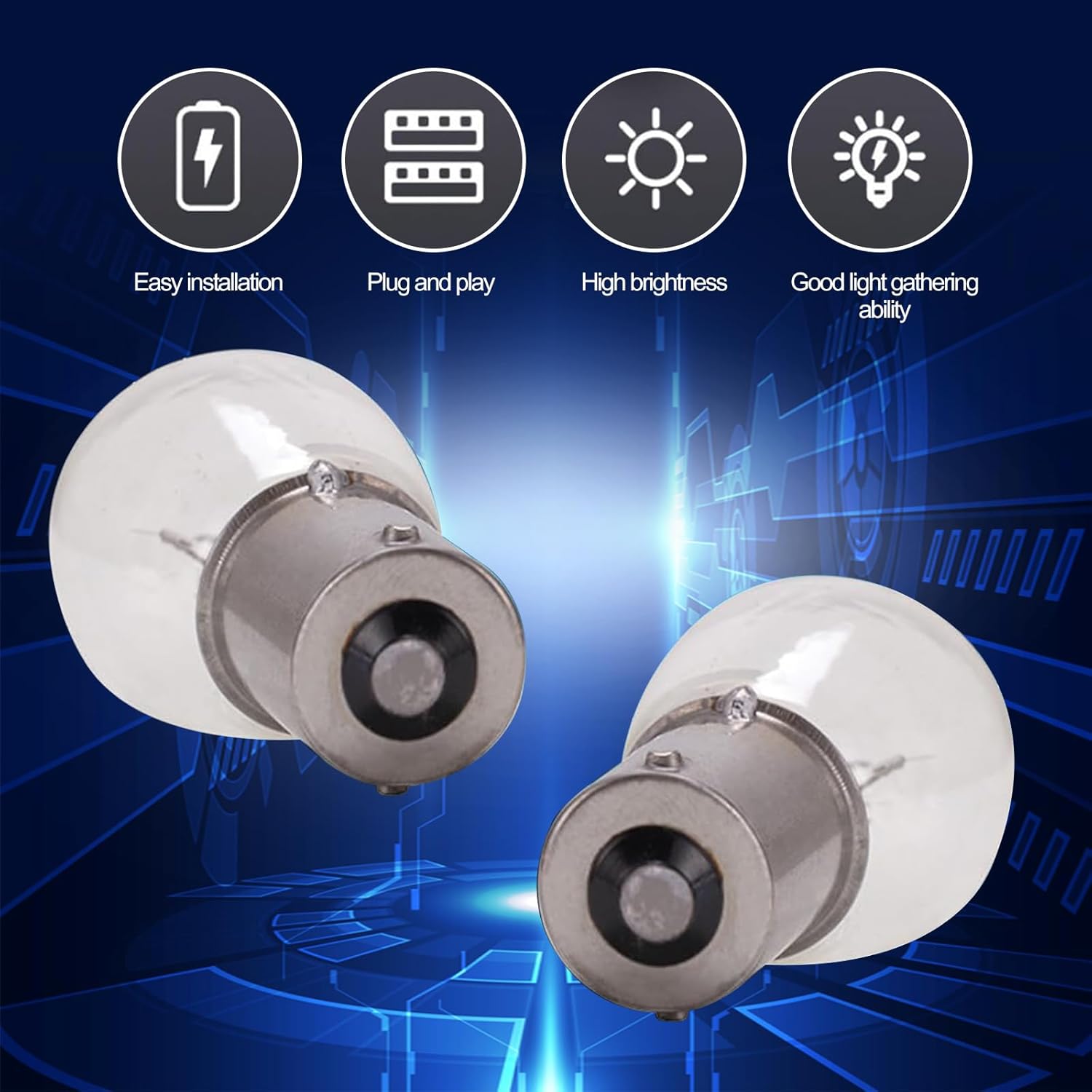 10 bombillas de freno de automóvil, 1141 12 V de repuesto de luz trasera superbrillante, luz trasera de 21 W, ángulo plano BA15S, luz de señal de