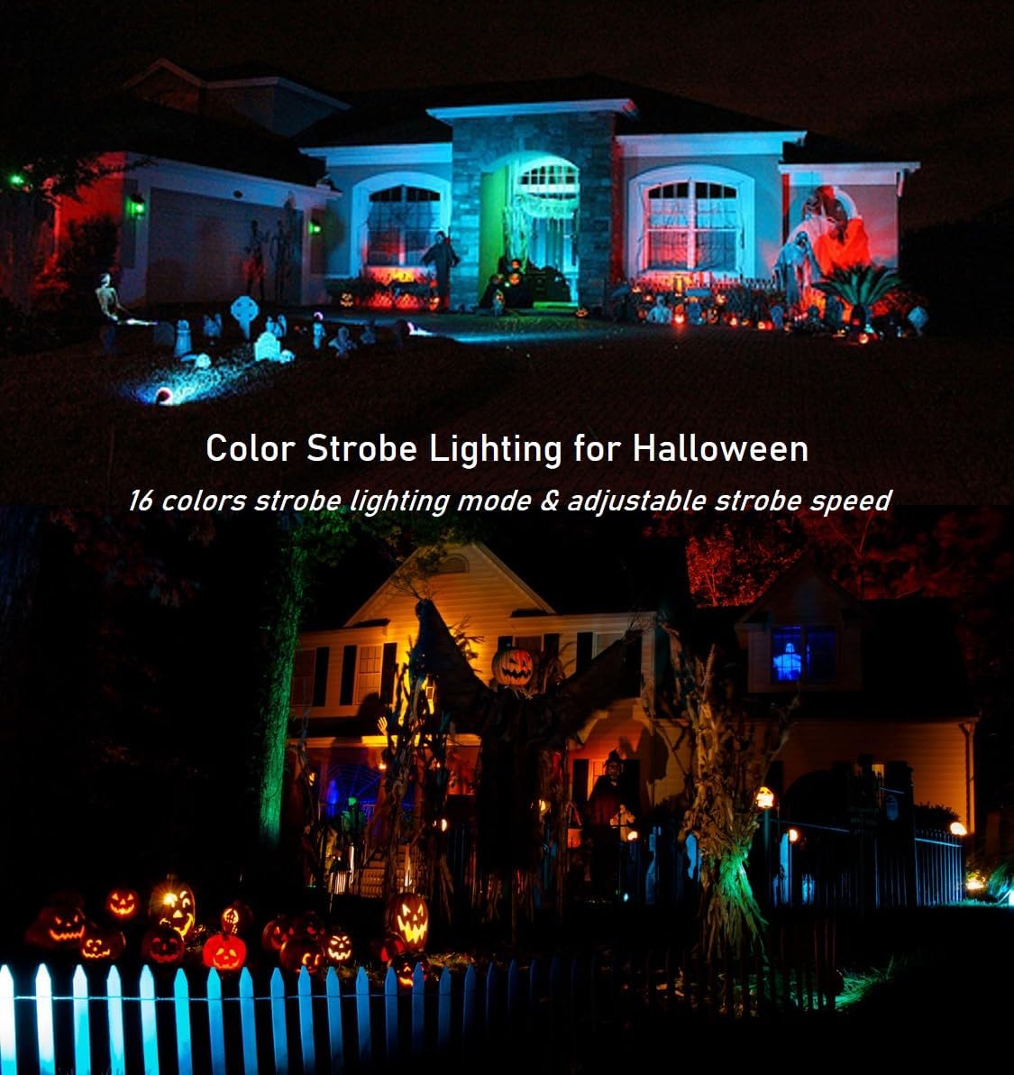 Foco LED de color para paisaje al aire libre, luces remotas impermeables para patio, árbol, casa, Halloween, Navidad, 120 V