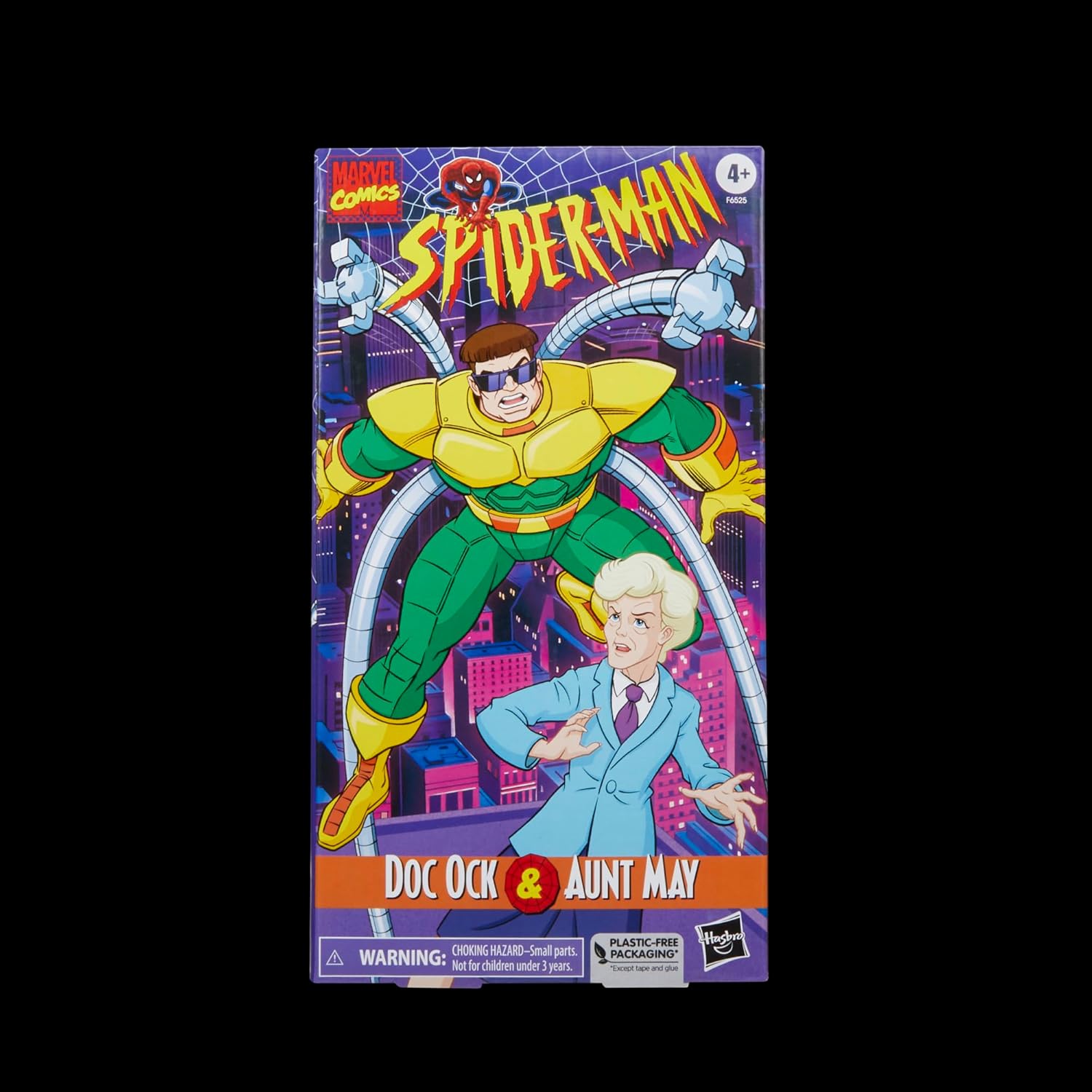 Marvel Legends Series Doctor Octopus & Aunt May – Figuras de acción coleccionables de 6 pulgadas, paquete de 2, juguetes para edades de 4 años en