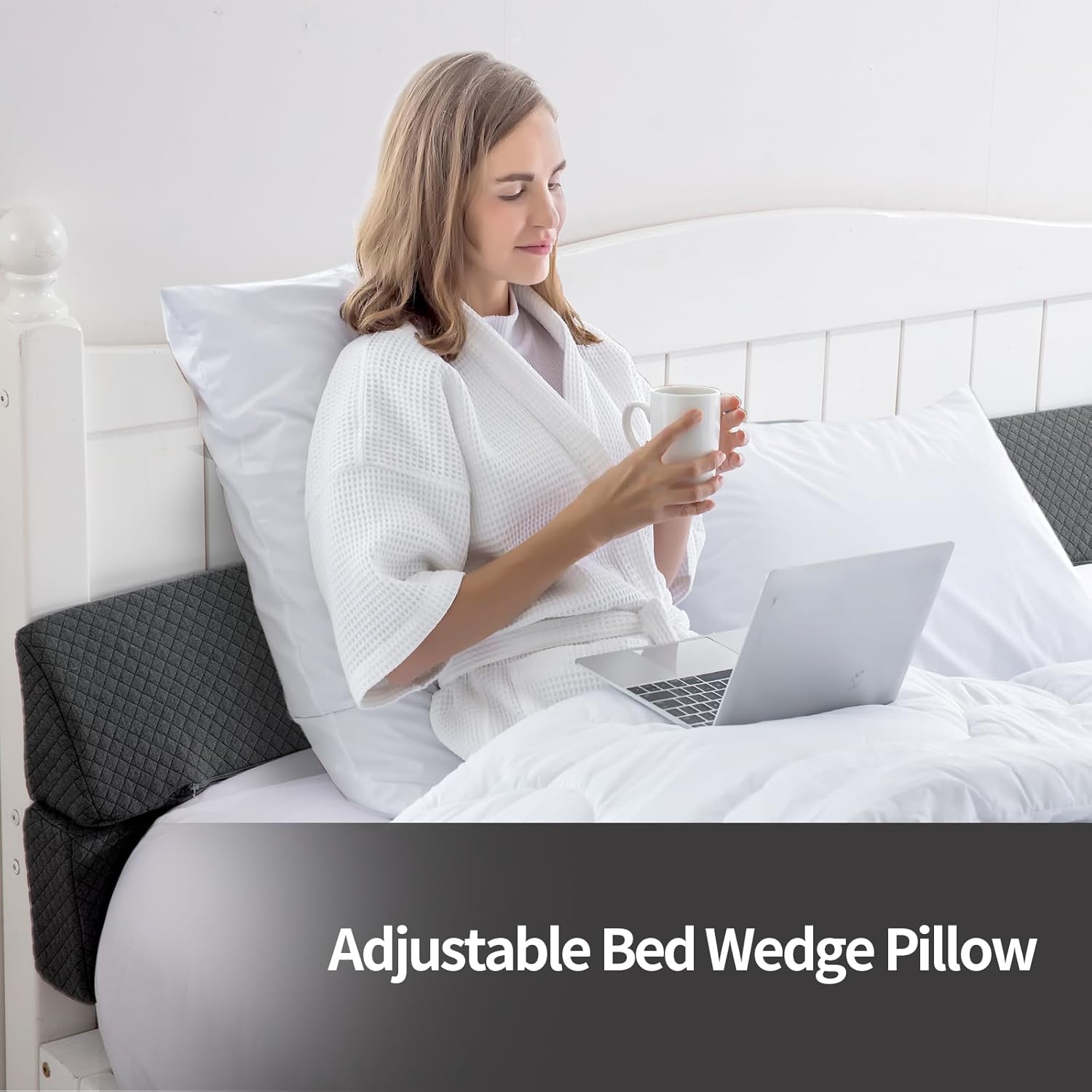 MABOZOO Almohada de cuña para espacio de cabecero, relleno de espacio de cama tamaño Queen, almohada plegable de cuña para cabecero, relleno de cuña
