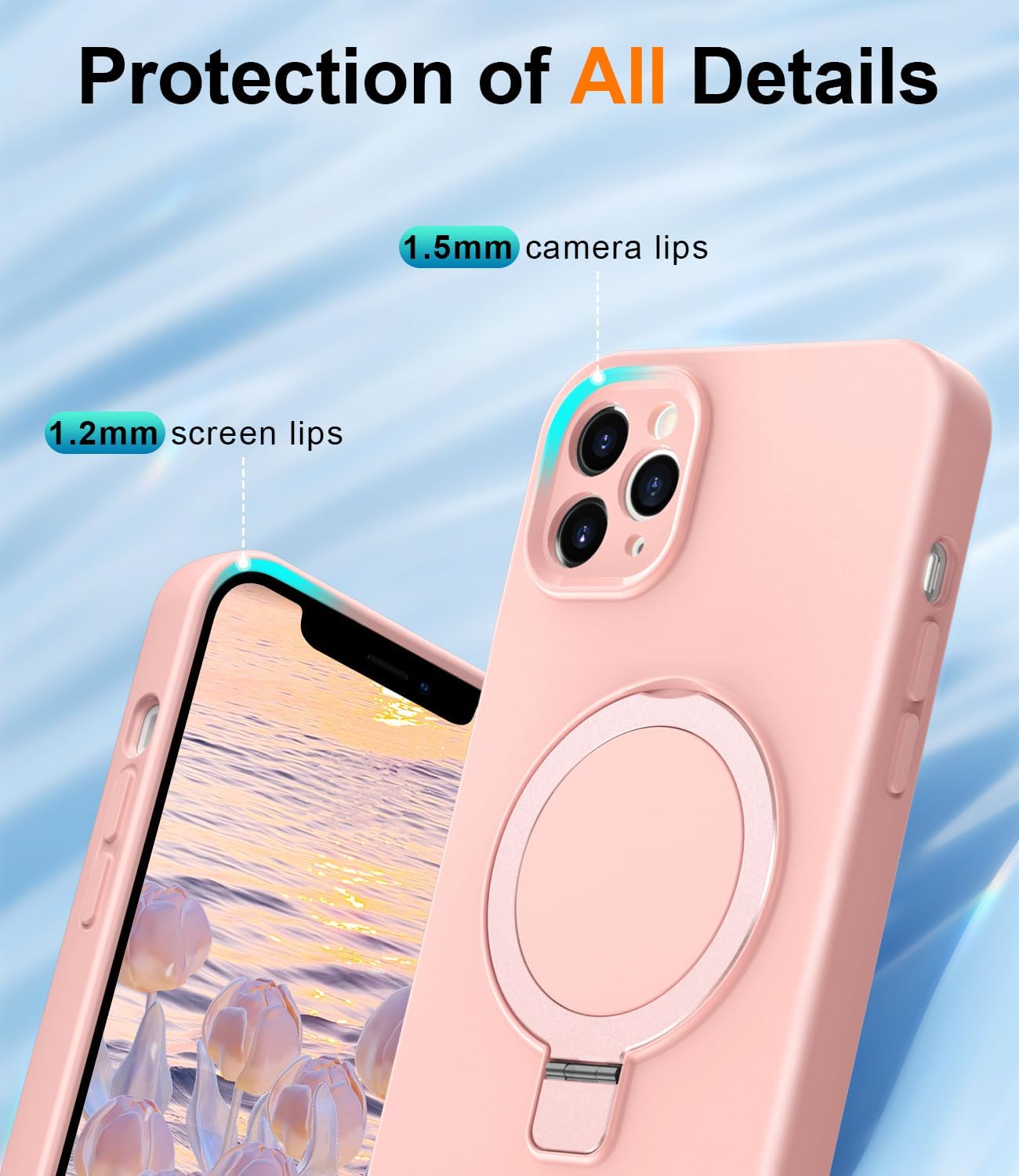 PIXIU Funda magnética para iPhone 11 Pro Max, compatible con MagSafe, silicona líquida suave a prueba de golpes, para iPhone 11 Pro Max con forro de