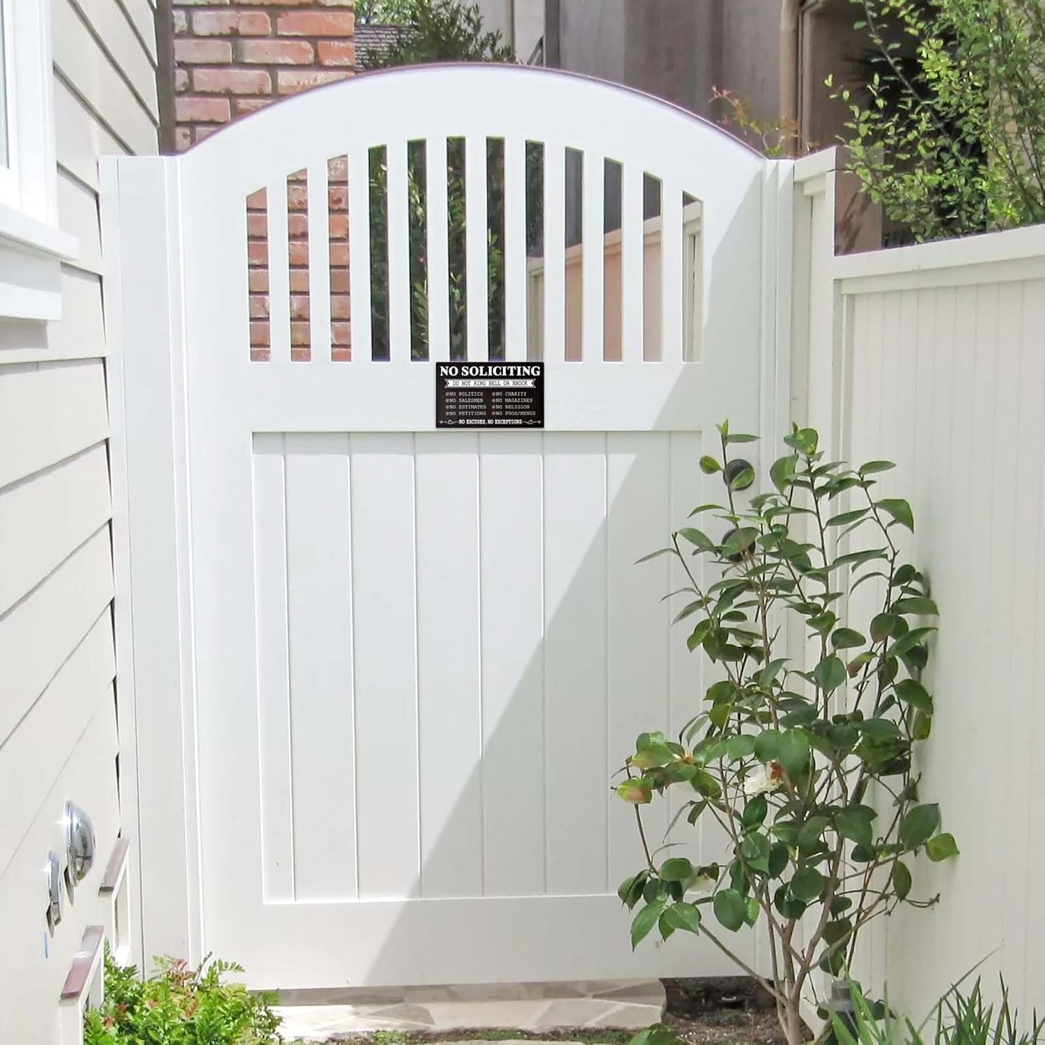 Divertido letrero de “No Soliciting para la casa”, letreros de campana de no llamar o golpear para el hogar, pequeños letreros de advertencia para