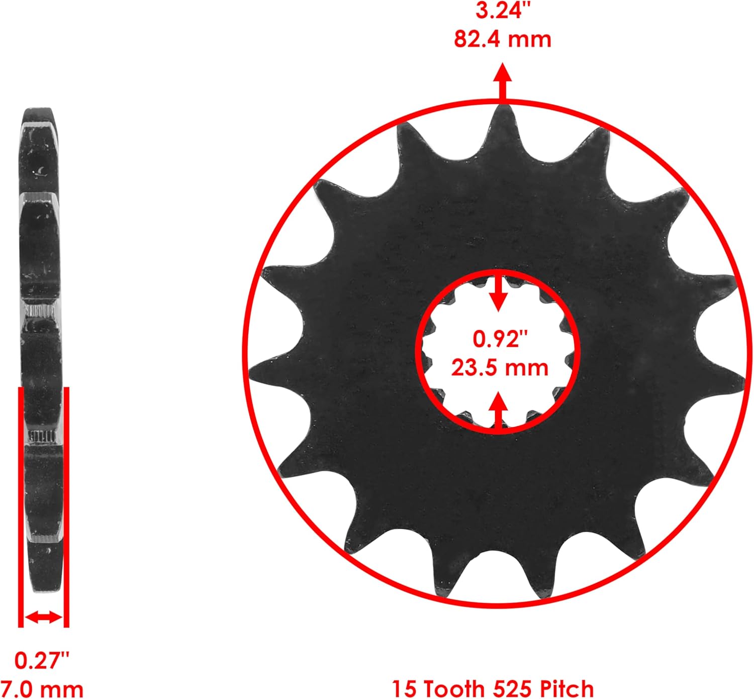 Caltric Piñones delanteros y traseros compatibles con Suzuki DL650 DL650A DL650Se V-Strom 2004-2016