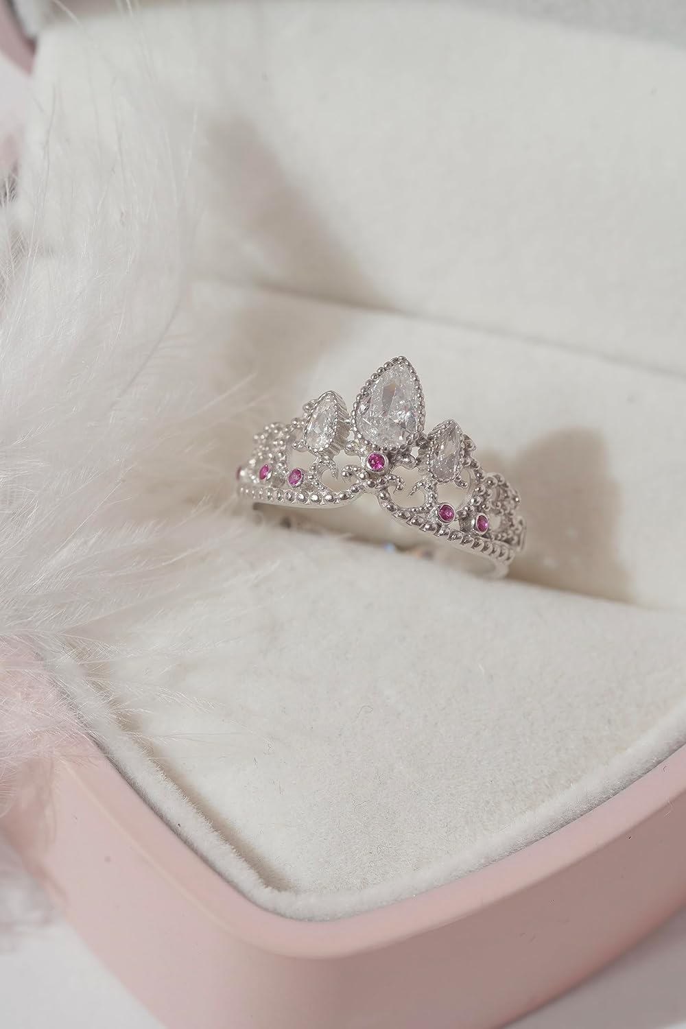Tangled Ring- Lost Princess Ring -Cosplay Jewelry -Princess Ring-Princess Crown Ring-925 Sterling Silver Ring (GOLD)