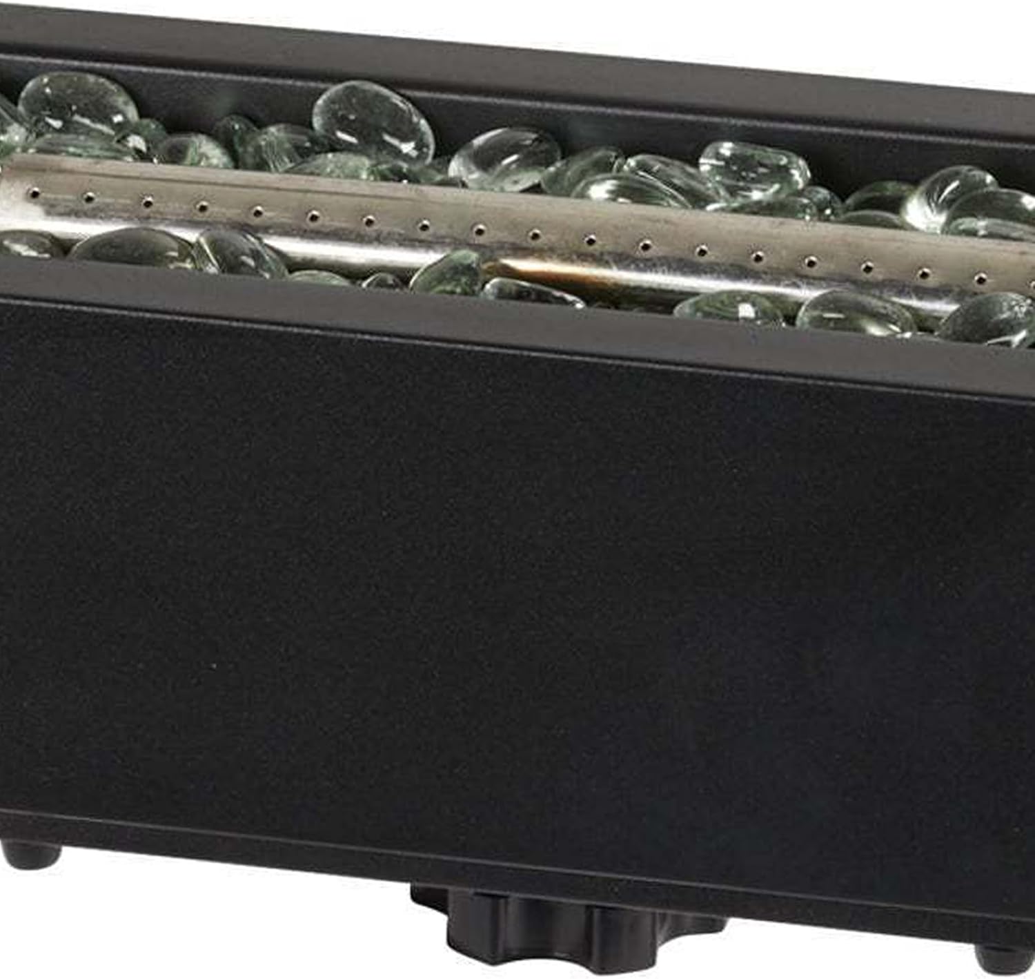Chimenea rectangular de gas propano sin humo de 14 pulgadas de acero 10K BTU para exteriores, para patios, terrazas y porches, color negro