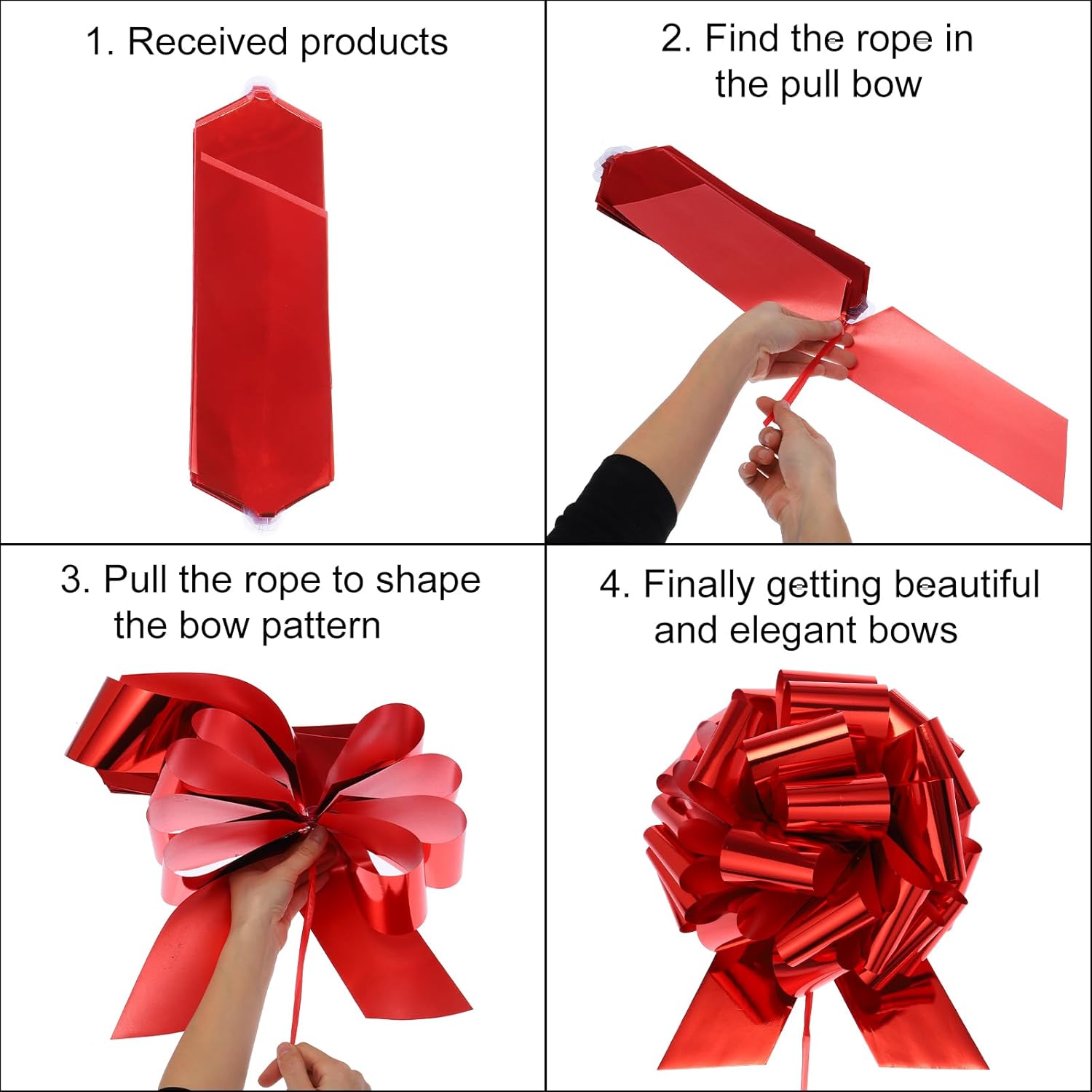 MECCANIXITY 15 lazos grandes de organza de 6 pulgadas para envolver regalos, cinta de hilo de gasa, color morado, para cestas de boda, regalos,