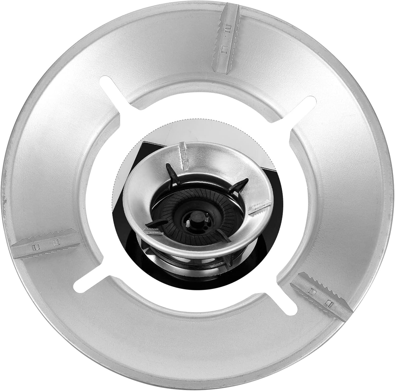 Kichvoe Quemador de inducción, 2 anillos de wok para estufa de gas, estante de wok de acero inoxidable, soporte de wok de fondo redondo, accesorios