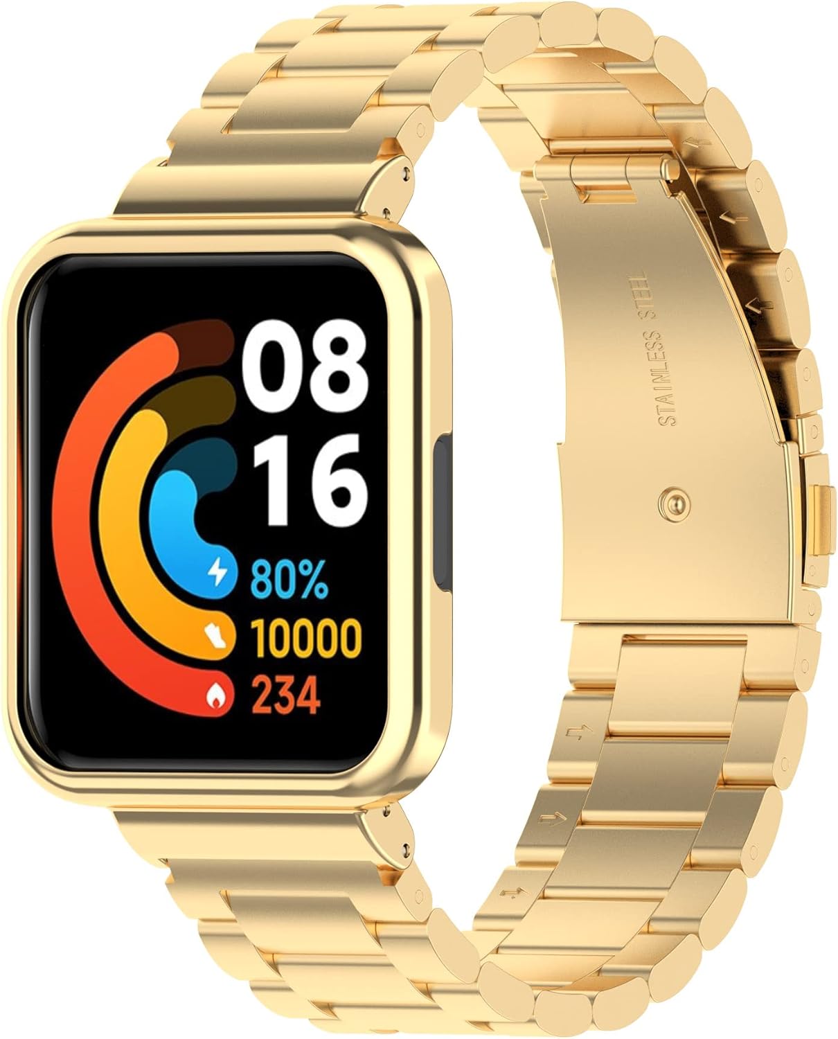 Correas de reloj compatibles con Xiaomi Mi Redmi Watch 2 Lite ajustables de acero inoxidable sólido correas de repuesto para Xiaomi Mi Redmi Watch 2