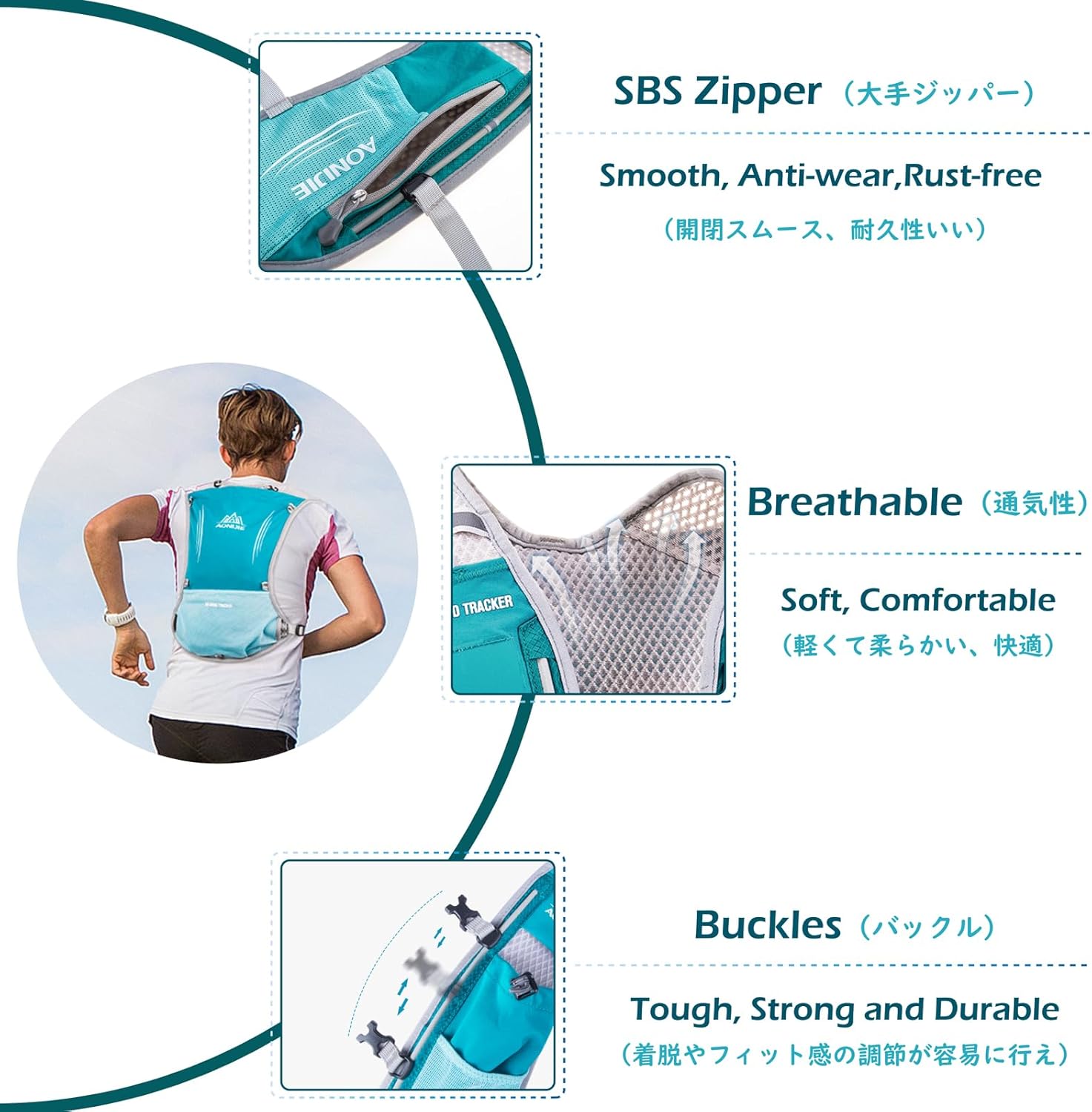 TRIWONDER Hydration Pack Backpack 5L Marathoner Running Race Hydration Vest
