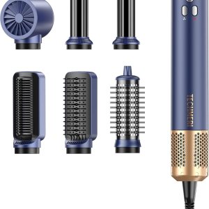 TECHMERI – Cepillo secador de pelo 6 en 1 iónico 6 en 1, cepillo secador de alta velocidad de 110000 rpm, secado rápido con rizador de envoltura TECHMERI – Cepillo secador de pelo 6 en 1 iónico 6 en 1, cepillo secador de alta velocidad de 110000 rpm, secado rápido con rizador de envoltura