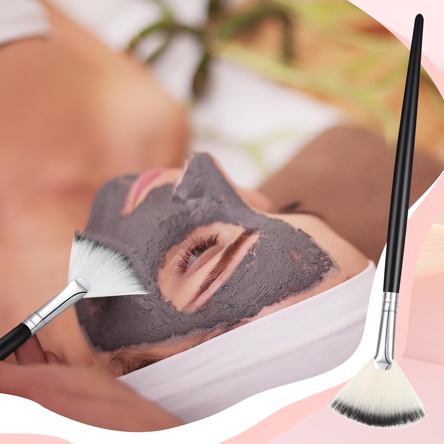 12 piezas de cepillo facial suave para colorete, brocha de maquillaje, aplicador de ácido, herramientas cosméticas multiuso para máscara de