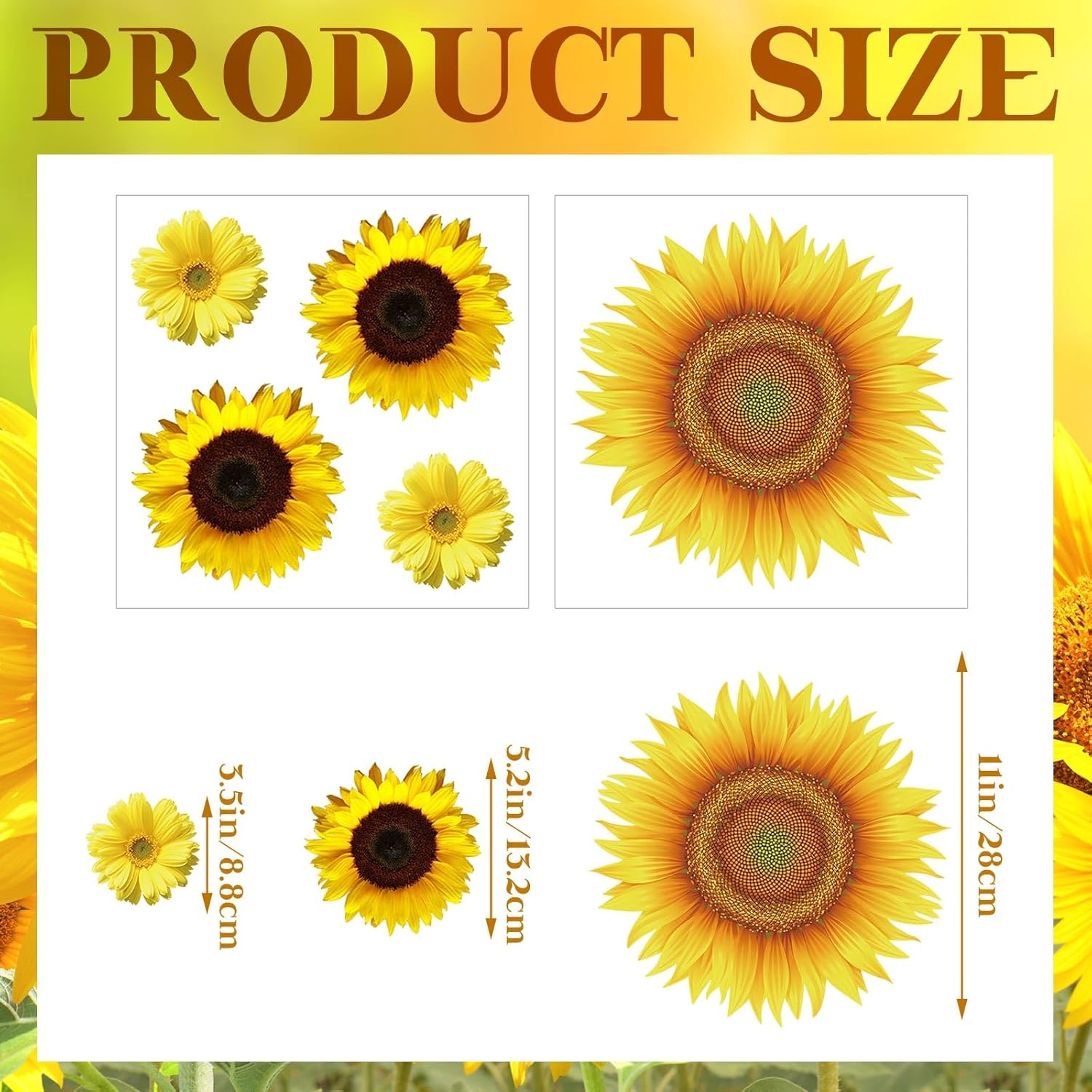 Bencailor 36 hojas de calcomanías de pared de flores de vinilo para pared, papel tapiz floral para niños y niñas, para guardería, sala de juegos,