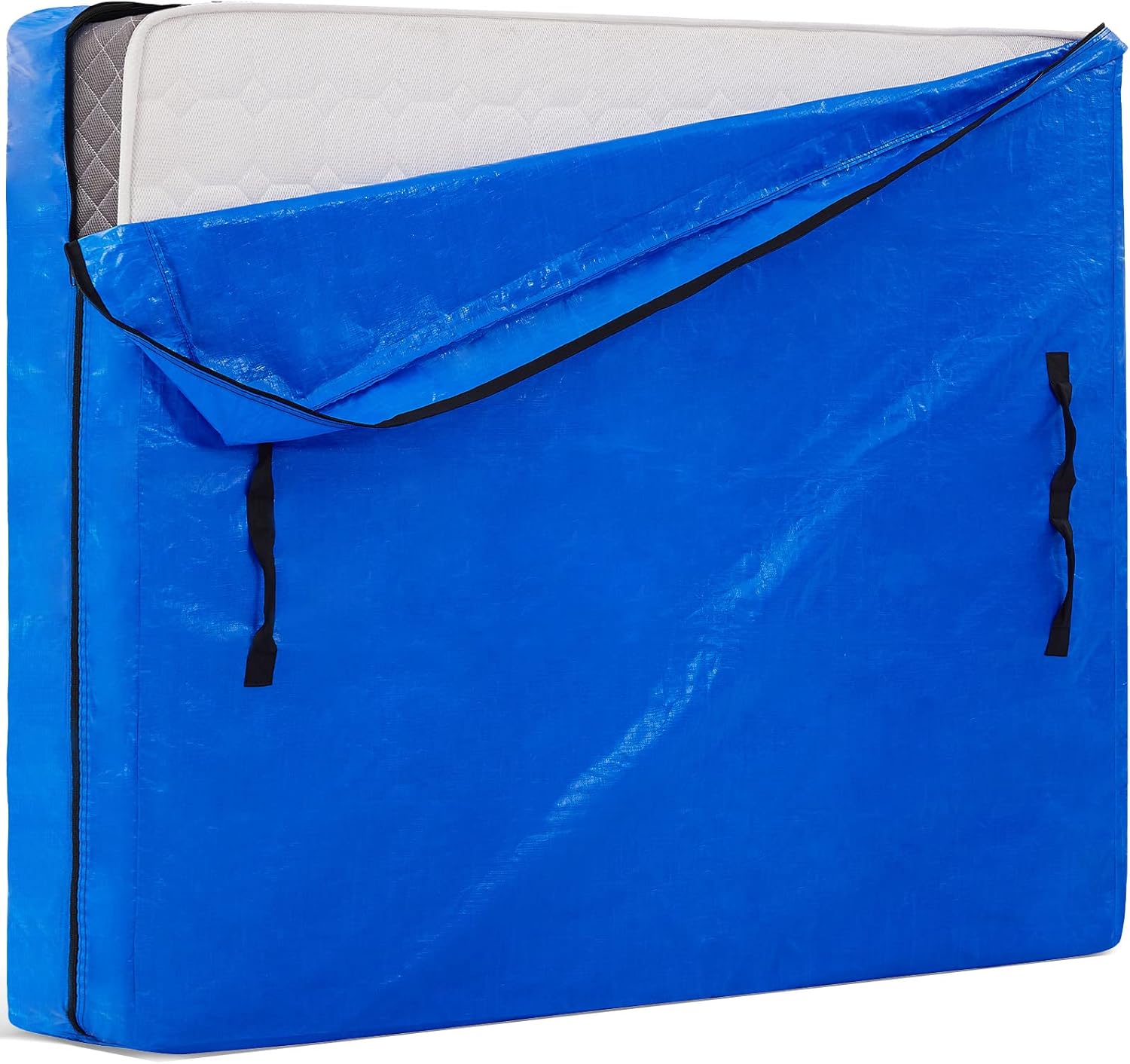 AlexHome Bolsa de colchón para mudanza y almacenamiento, lona resistente, reutilizable, funda de colchón fácil de transportar (tamaño calibrado)