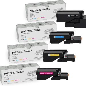 WorkCentre 6027 6022 – Paquete de 4 cartuchos de tóner compatibles para impresora Xerox Phaser 6022 6027 6020 WorkCentre 6027 6025 (1 negro WorkCentre 6027 6022 – Paquete de 4 cartuchos de tóner compatibles para impresora Xerox Phaser 6022 6027 6020 WorkCentre 6027 6025 (1 negro