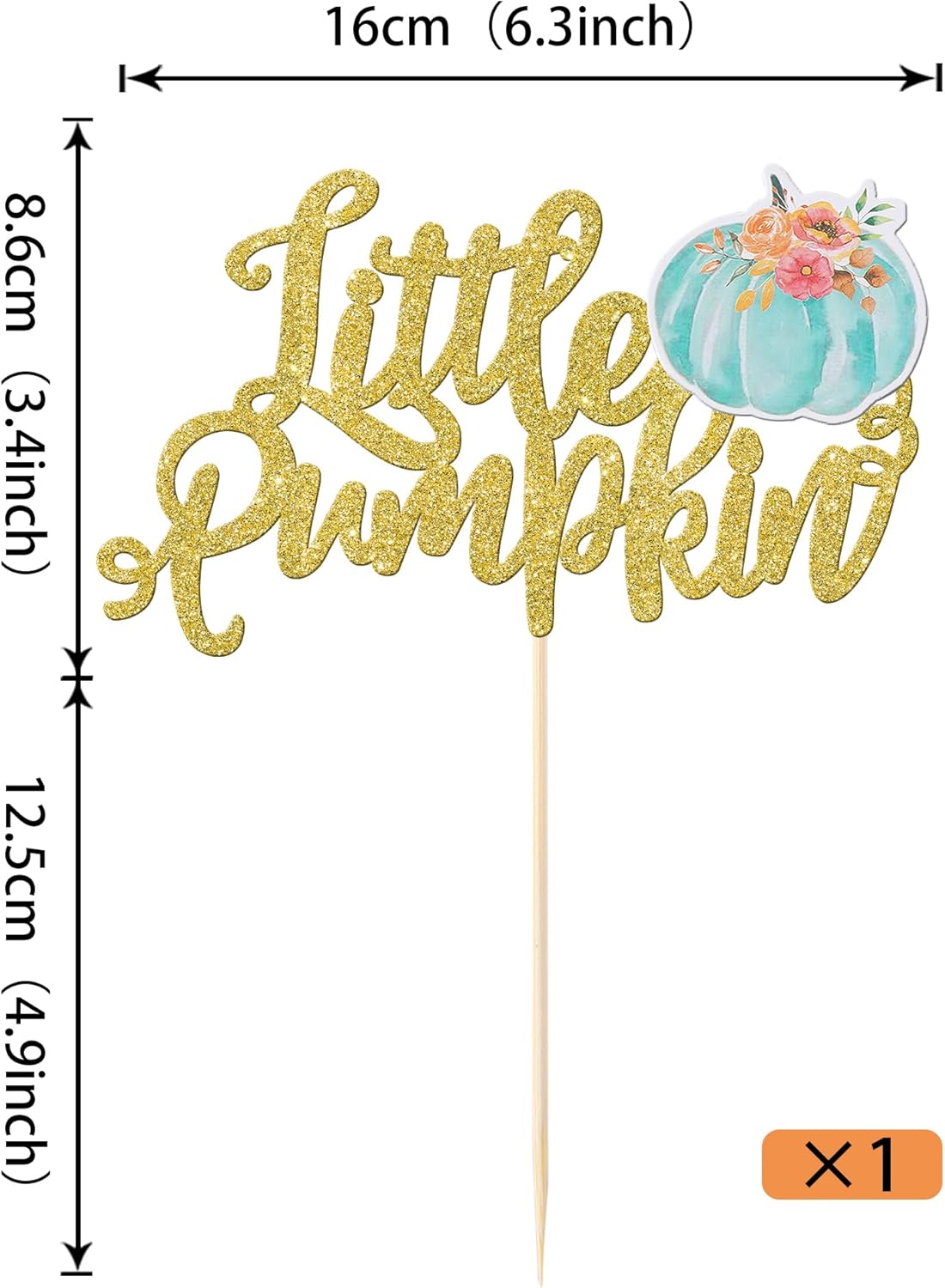 Rsstarxi 1 paquete de decoración de pastel de calabaza pequeña calabaza, baby shower, cumpleaños, decoración para otoño, Acción de Gracias,