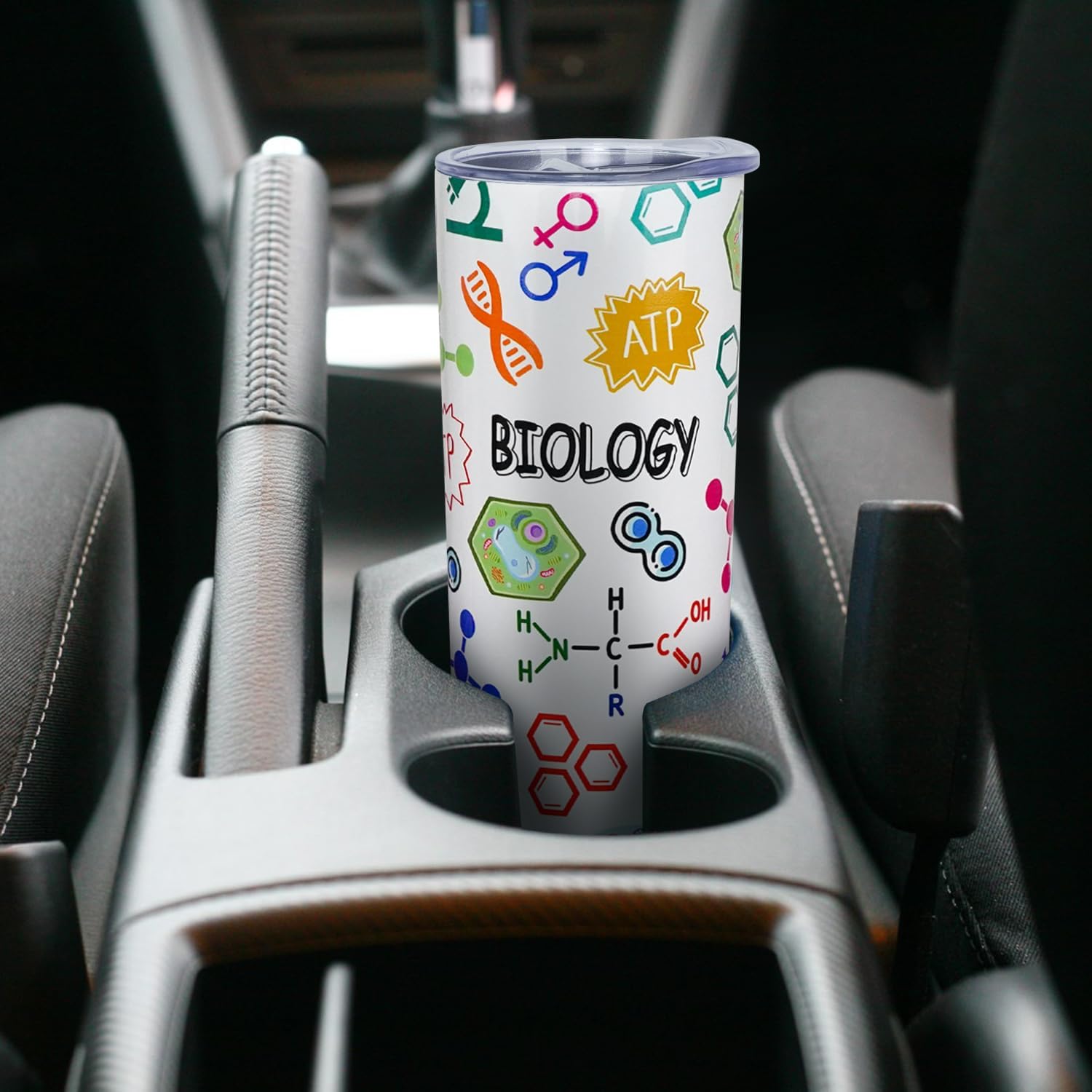 Vaso de biología para profesores de biología, vaso de biología, regalo para profesores de biología, regalo para mujeres y hombres, botella de agua