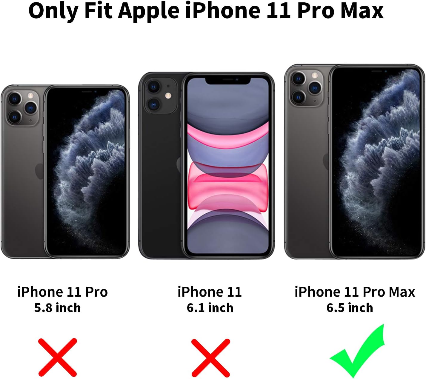 SALAWAT Funda para iPhone 11 Pro Max, delgada de piel sintética vintage a prueba de golpes, funda protectora híbrida de policarbonato duro para