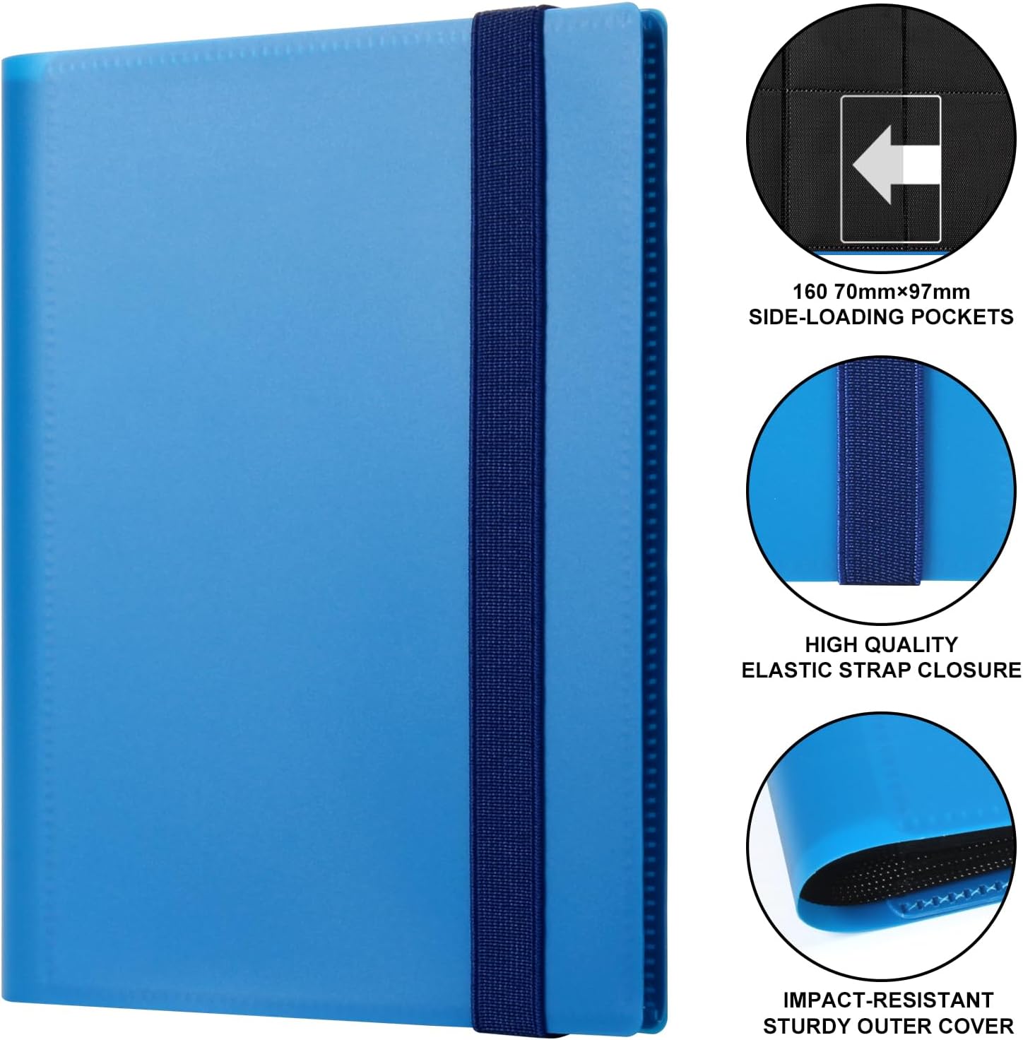 GEAoffice Carpeta de 4 bolsillos  Carpeta de álbum de colección de tarjetas coleccionables de tamaño pequeño  Carpeta de bolsillo de carga lateral