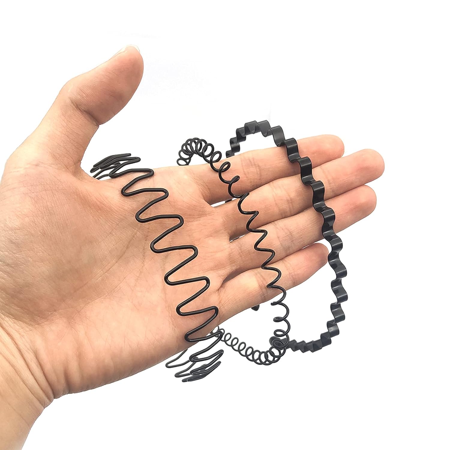 6 diademas de metal para hombres y mujeres, diademas onduladas, bandas elásticas unisex, antideslizantes, elásticas, flexibles, para el cabello