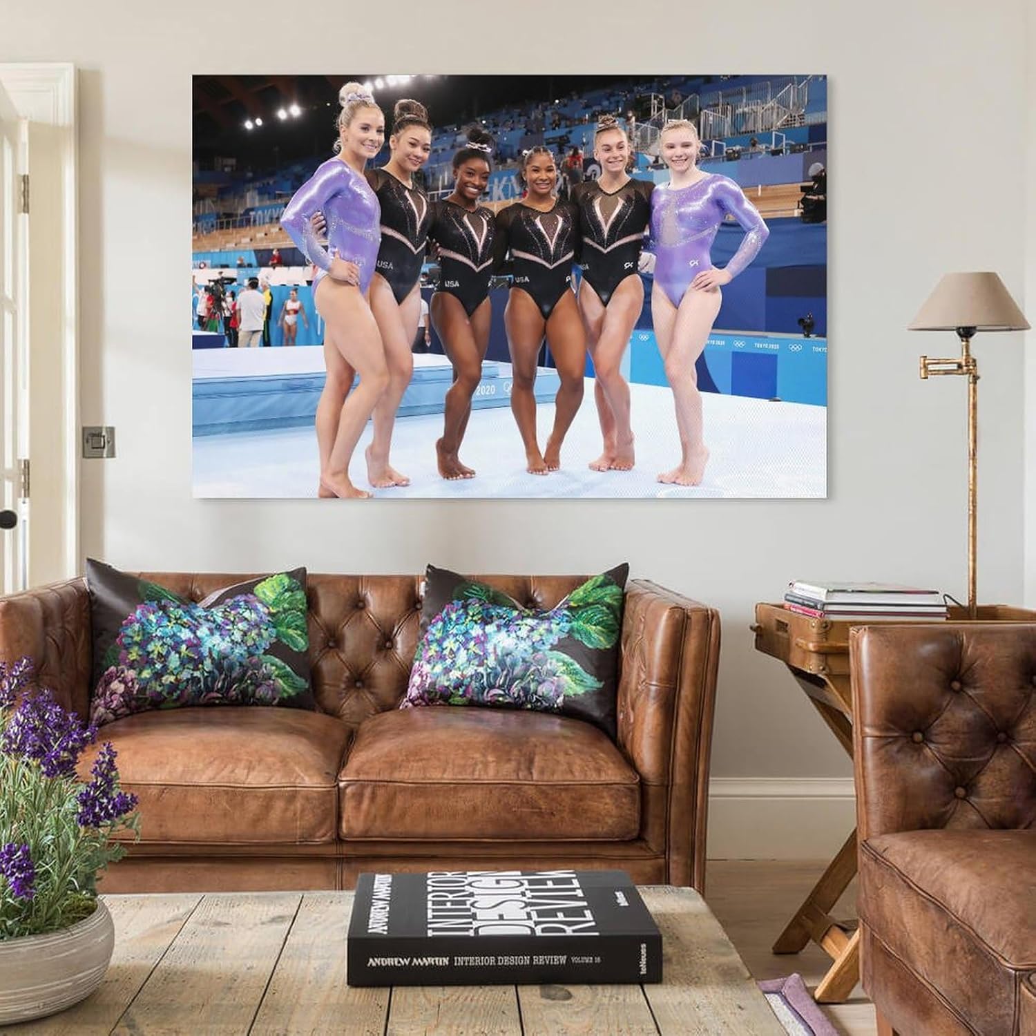 Póster del equipo de gimnasia de las mujeres de Estados Unidos Simone Biles, Jordan Chiles, Sunisa Lee y Grace Mccallum (3) póster artístico en