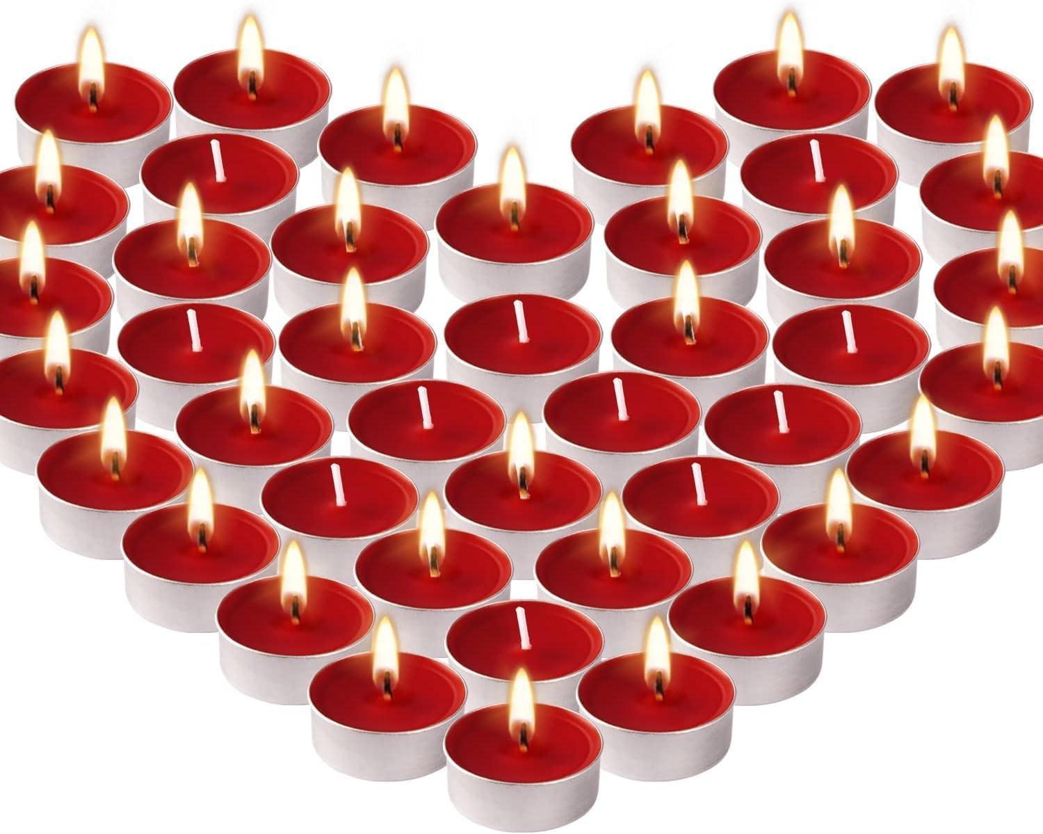 YOROXRG Paquete de 100 velas románticas sin perfume, velas de té sin aroma y de larga duración, sin goteo y de larga duración, para el estado de