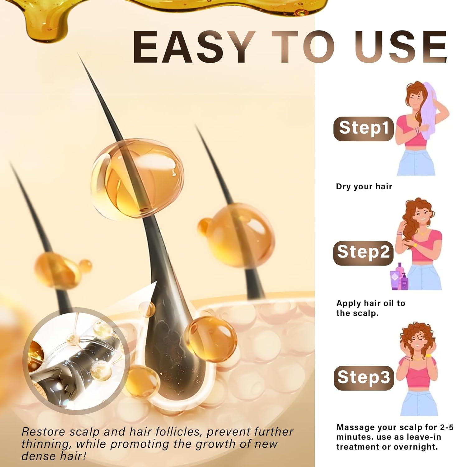 Aceite de batana para el crecimiento del cabello, aceite de batana saludable para mujeres y hombres, aceite para el cabello 100% puro de Honduras,
