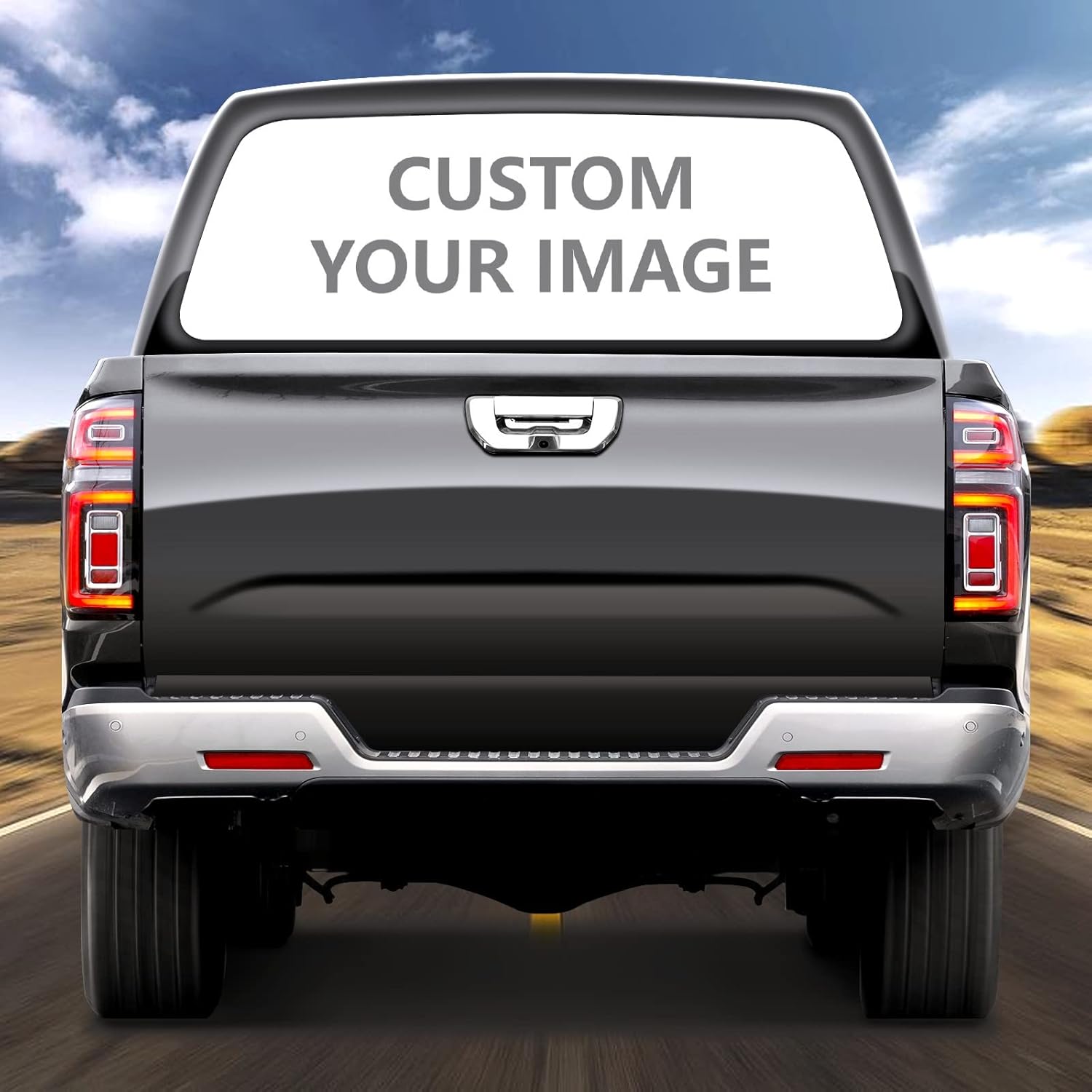 Calcomanías gráficas personalizadas para ventana trasera para camiones, calcomanías personalizadas para ventana de automóvil, 66 x 22 pulgadas,