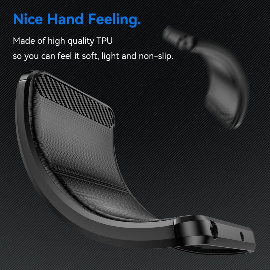 Funda de teléfono para Moto Edge 2022, Motorola Edge 2022, funda de fibra de carbono a prueba de golpes, resistente a los arañazos, funda trasera de