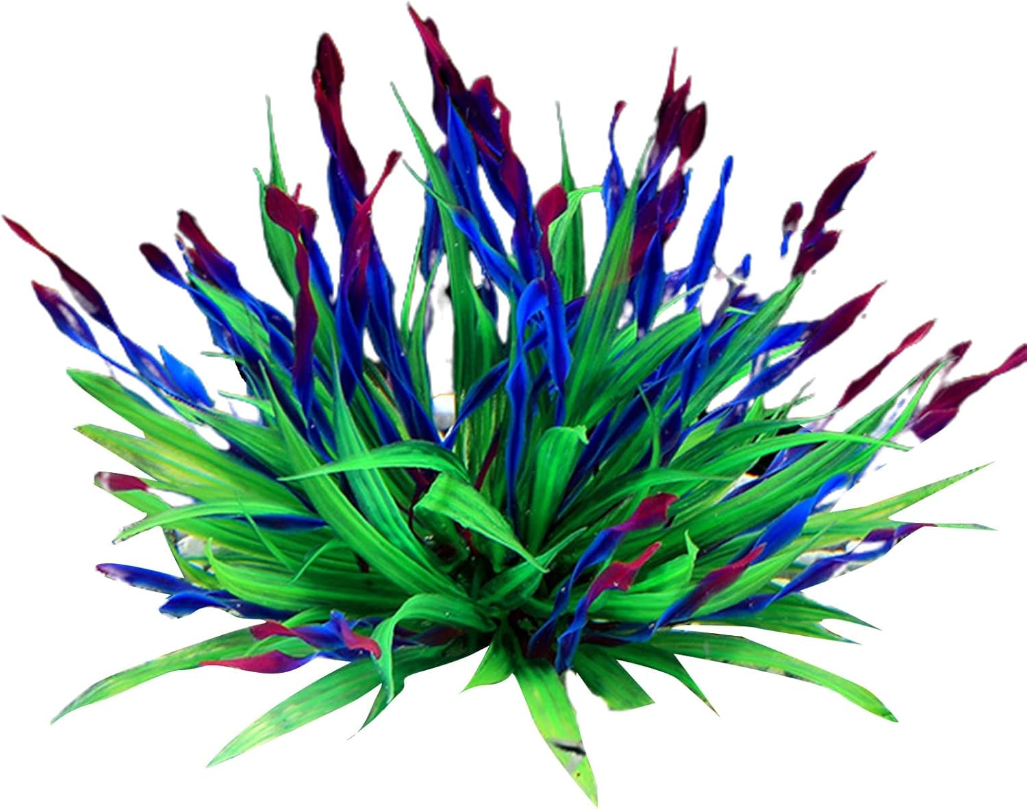 Decoración de pecera de plástico para pecera, plantas de pecera verde, decoración de escondite de plantas artificiales, decoración de pecera de