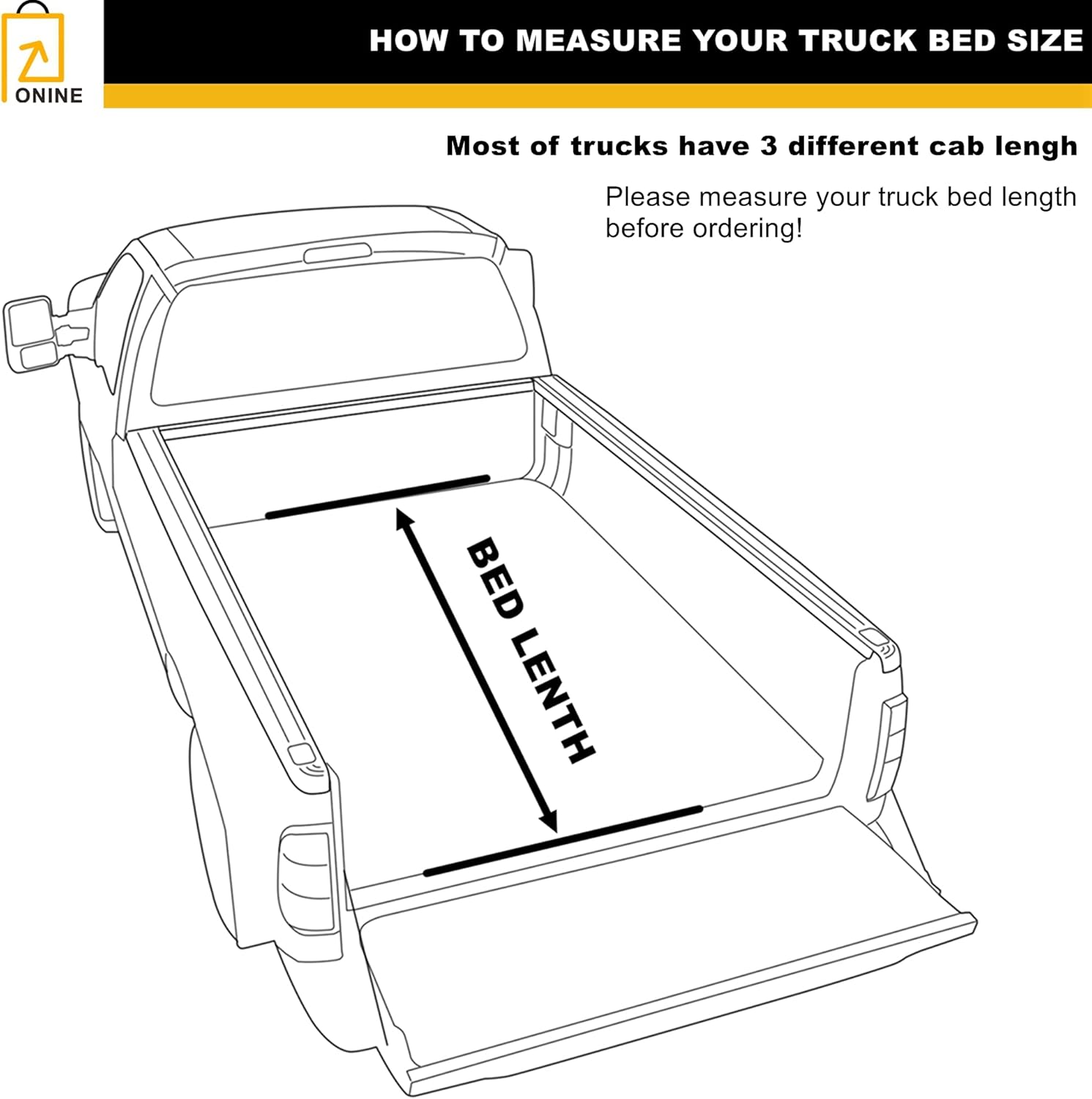ONINE Cubierta rígida retráctil Tonneau de ajuste personalizado Dodge Ram 1500 2019-2024 con caja de 5.7 pies (67 pulgadas), no es compatible con