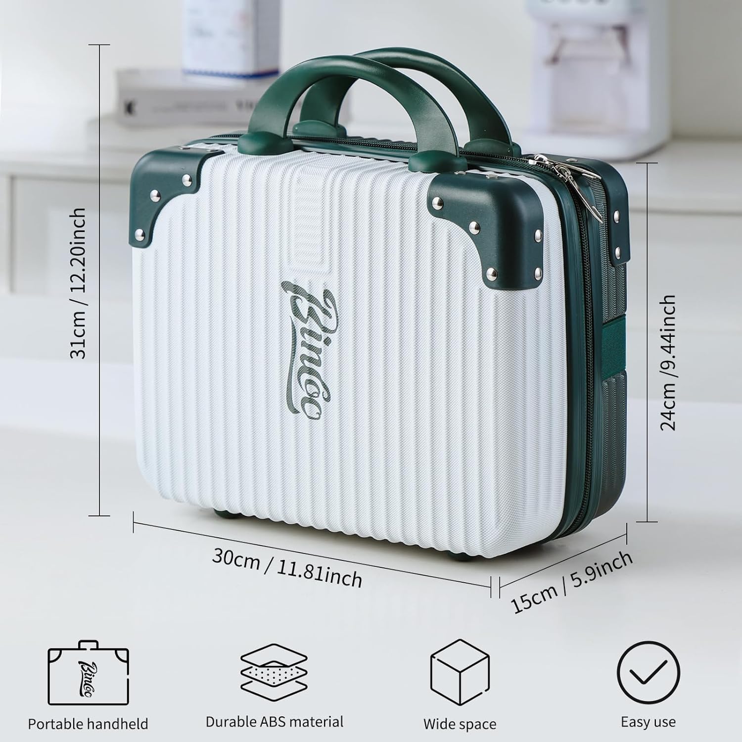 Bincoo Estuche de viaje para cafetera de 10 pulgadas para máquina de café expreso barista, impermeable, bolsa de almacenamiento para cafetera con