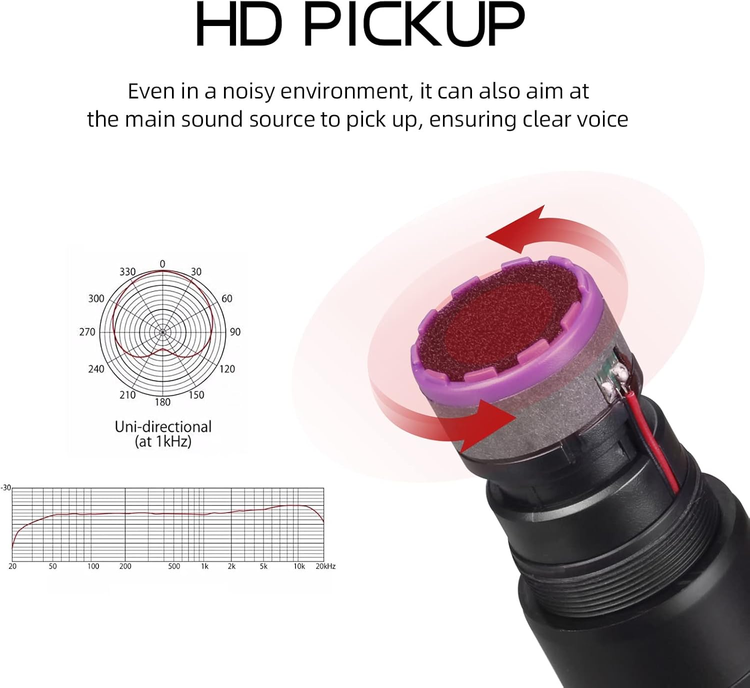 D Debra Audio VM302 Sistema de micrófono inalámbrico con micrófono de mano dual tiene interfaz XLR para el hogar, karaoke, boda, conferencia,