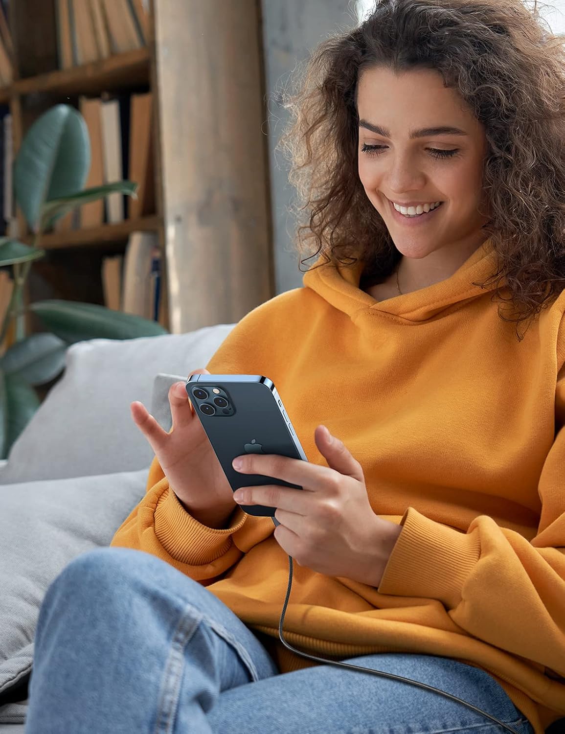 UGREEN – Cable de nailon trenzado de carga USB-C a Lightning con certificación MFi, suministro de energía rápido para iPhone 12 Mini 12 Pro Max 11