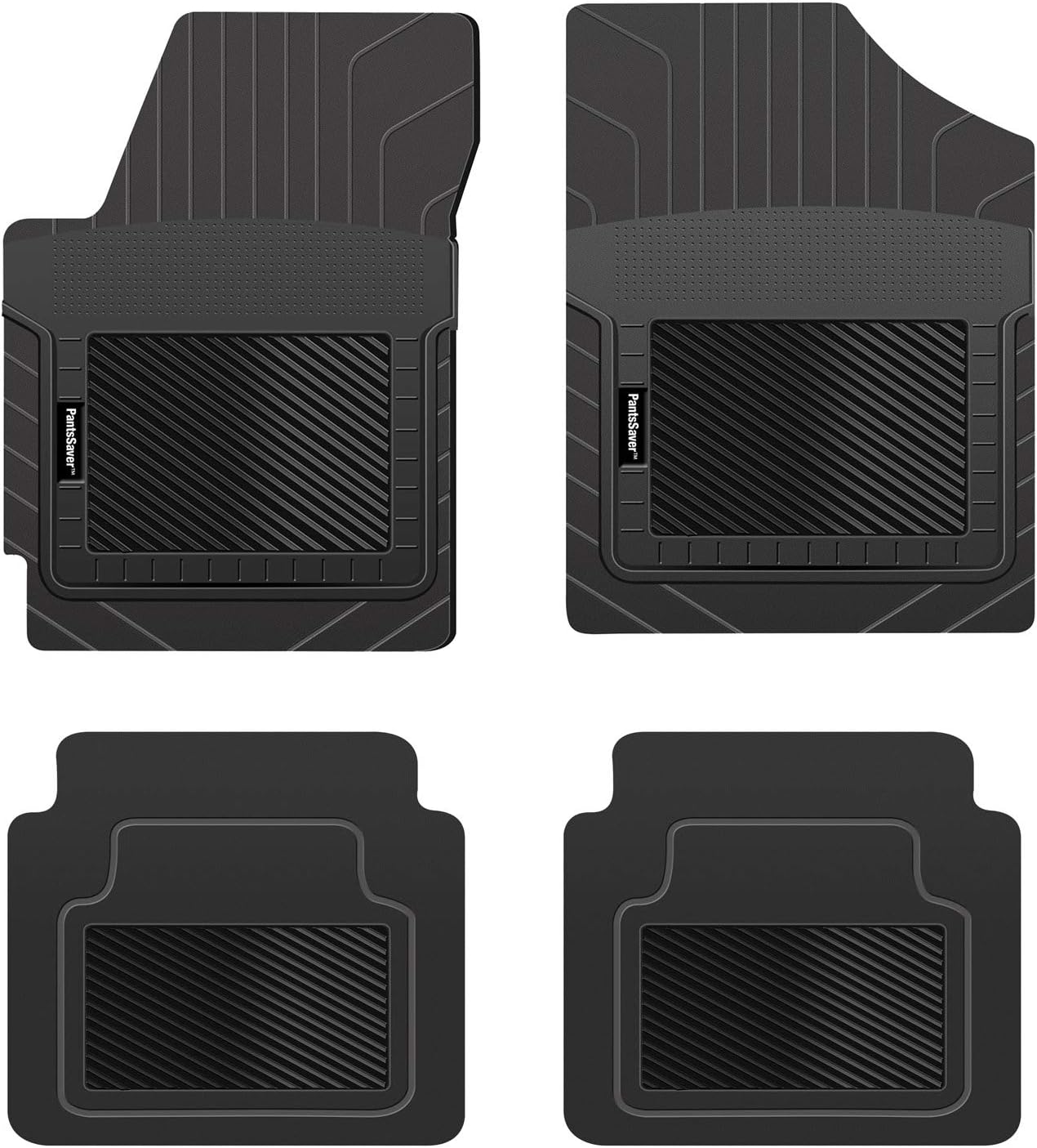 PantsSaver Alfombrillas de suelo de ajuste personalizado para Chevrolet Aveo 2019, protección total resistente, color negro
