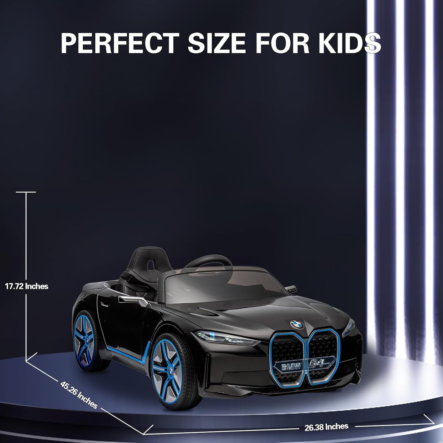 VPQS Vehículo eléctrico de 12 V para niños, con 4 ruedas, batería con control remoto para padres, BMW, juguetes para niños pequeños, para niños de 1
