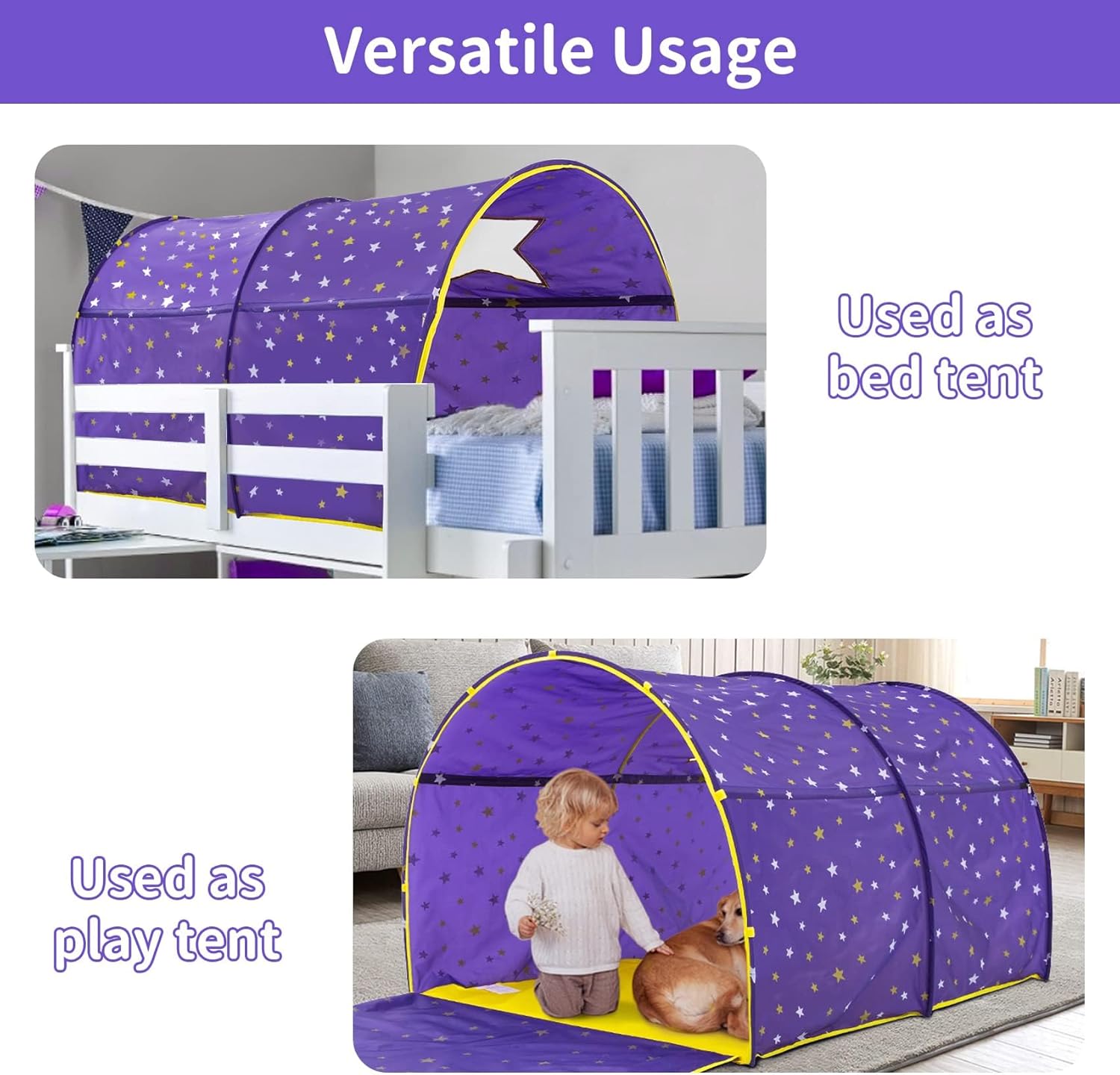 Alvantor Starlight – Toldo para cama  Tienda de campaña Dream Kids Play House  Espacio de privacidad para dormir gemelos  Cultivo interior en las