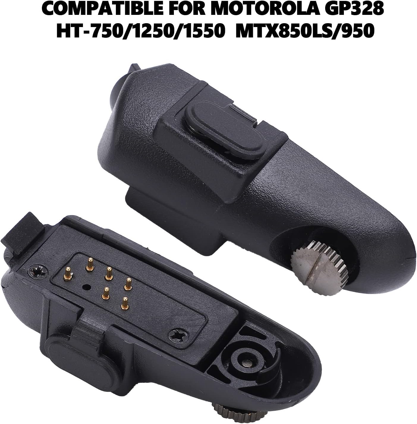 2 adaptadores para auriculares Walkie Talkie compatibles con Motorola GP328 HT75012501550 MTX850LS950 auriculares y micrófonos con enchufe de 2