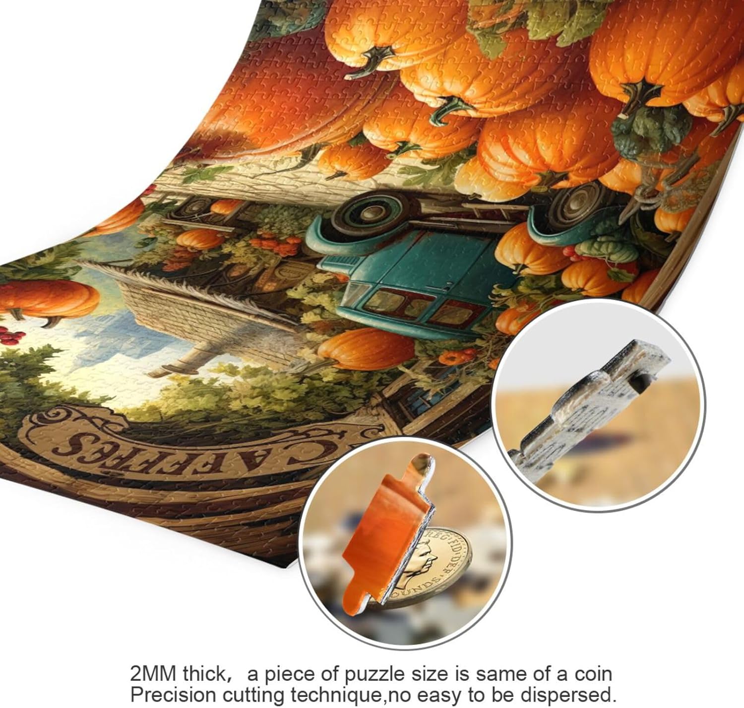 Rompecabezas para adultos 500 piezas Calabaza Camión Granja Acción de Gracias Rompecabezas Niños Juguete Juego Regalo 202a0295